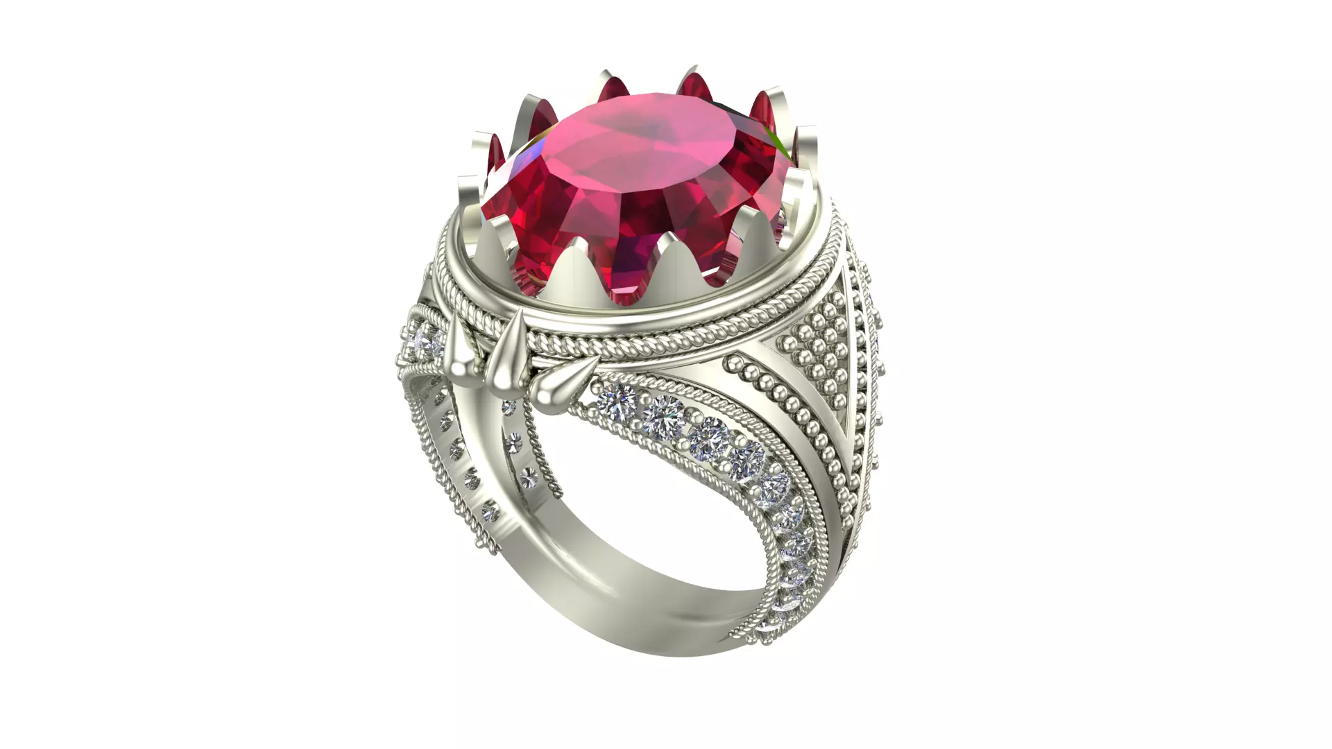 Big Stone gents ring 3D print model