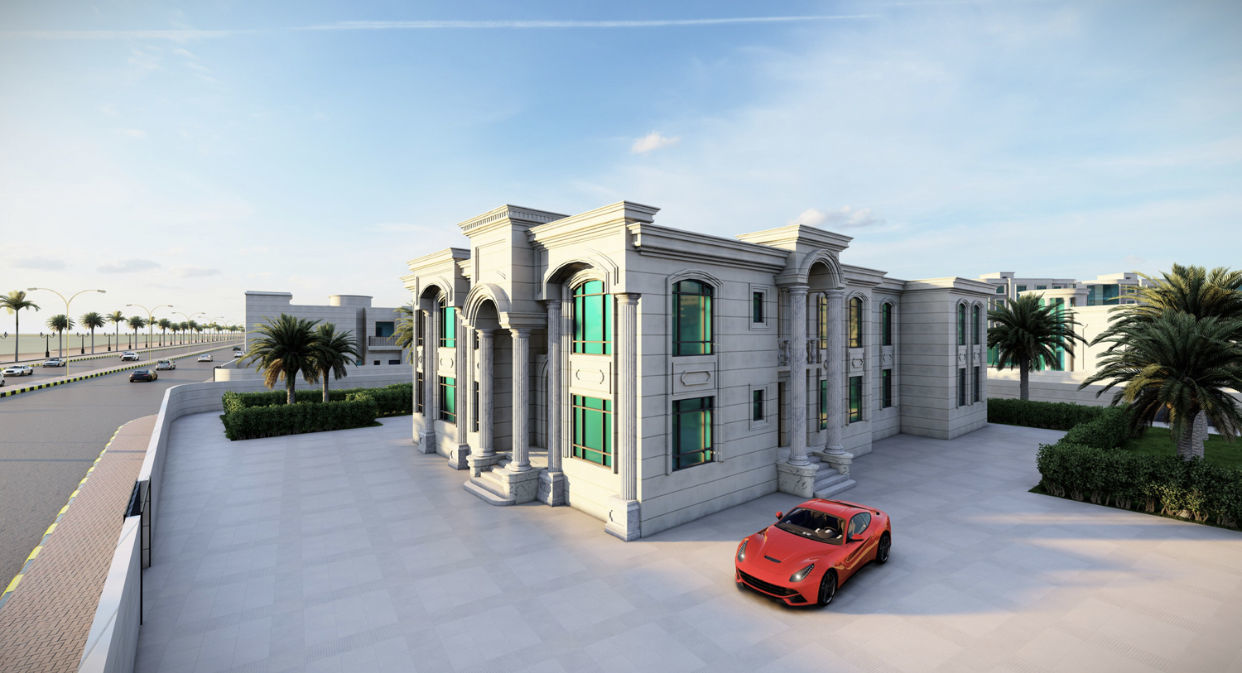 Classic villa 3D model_5