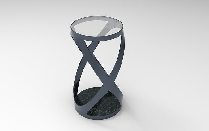 Hourglass Side Table Low-poly 3D model