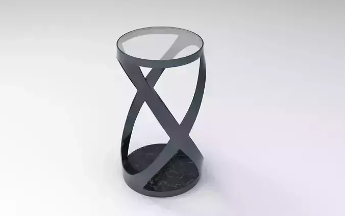 Hourglass Side Table Low-poly 3D model