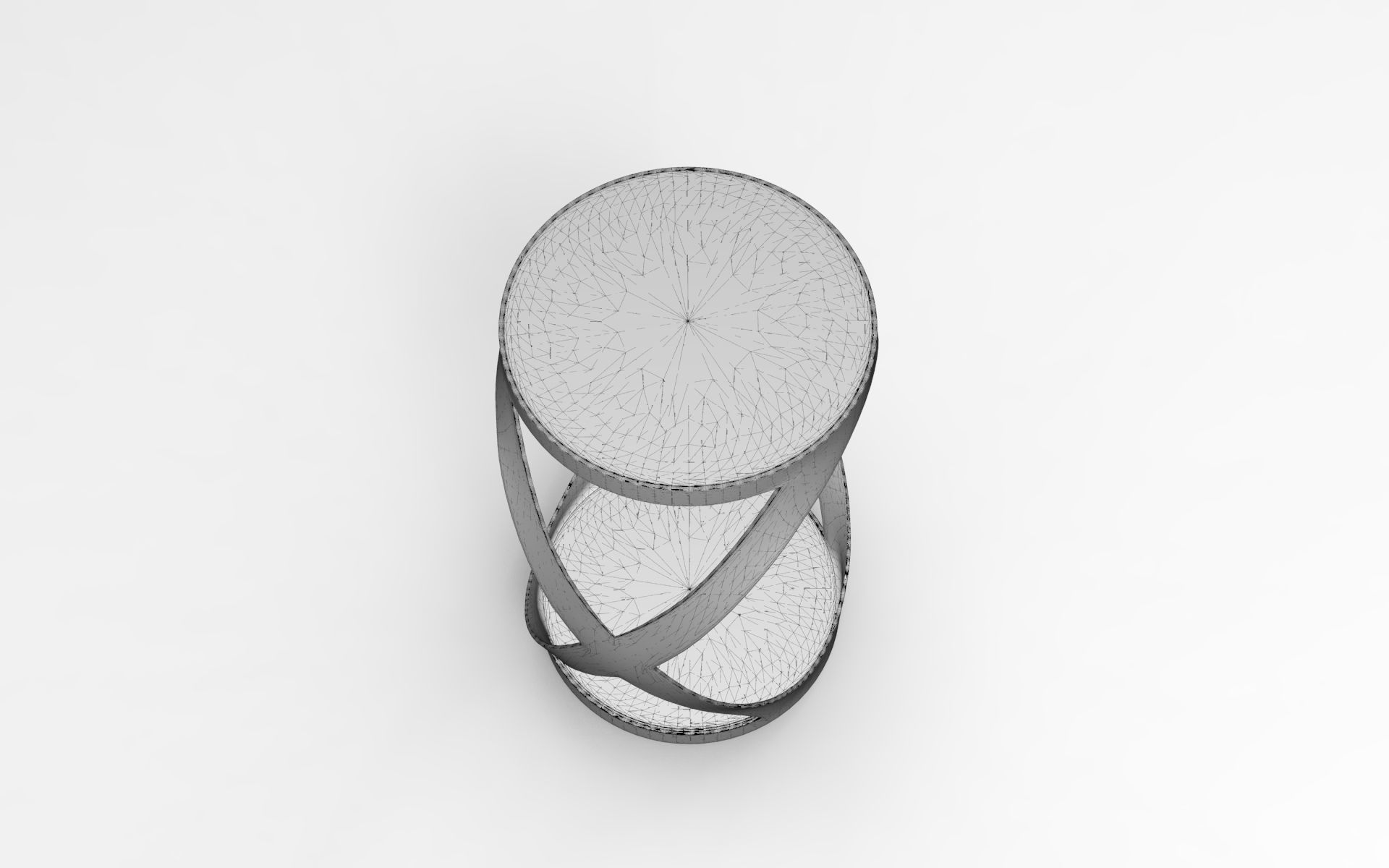 Hourglass Side Table Low-poly 3D model_6