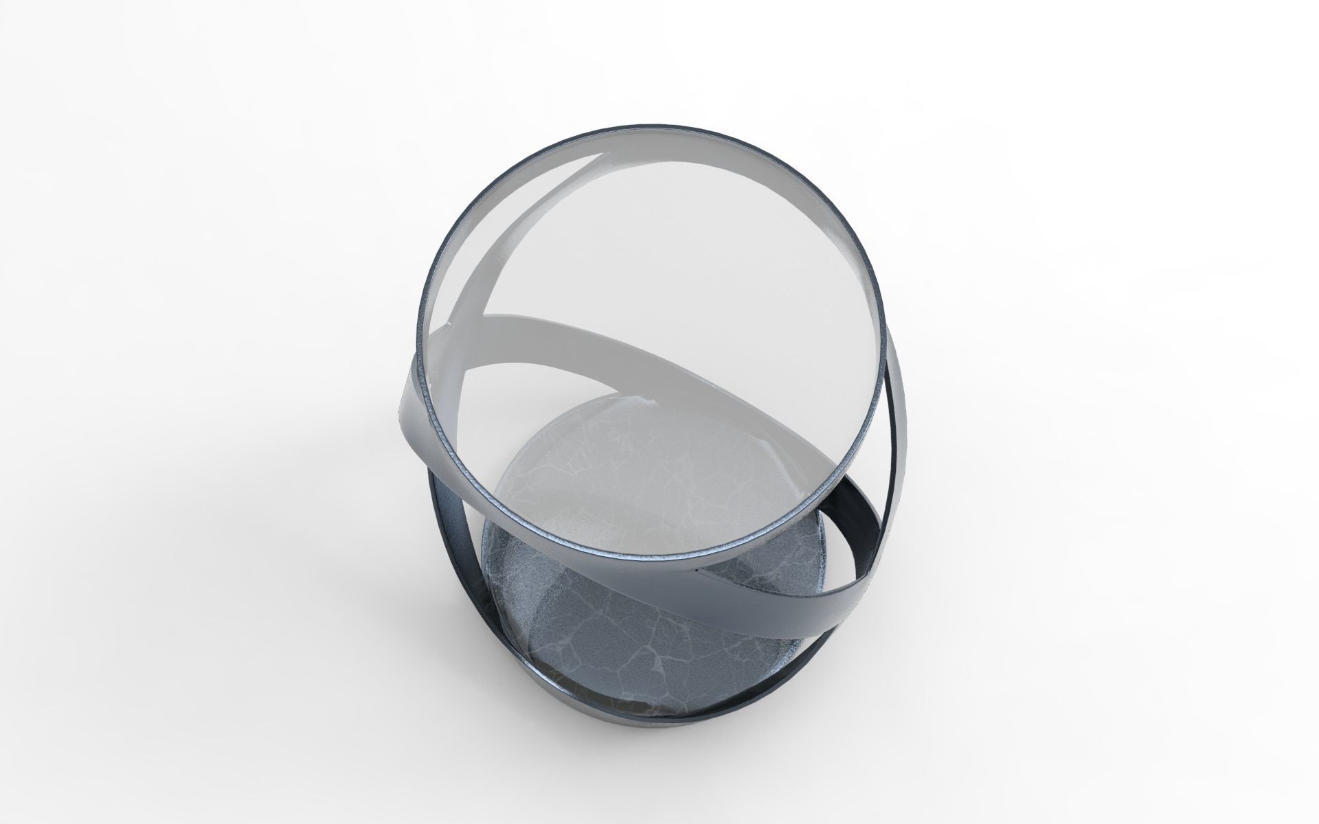 Hourglass Side Table Low-poly 3D model_3