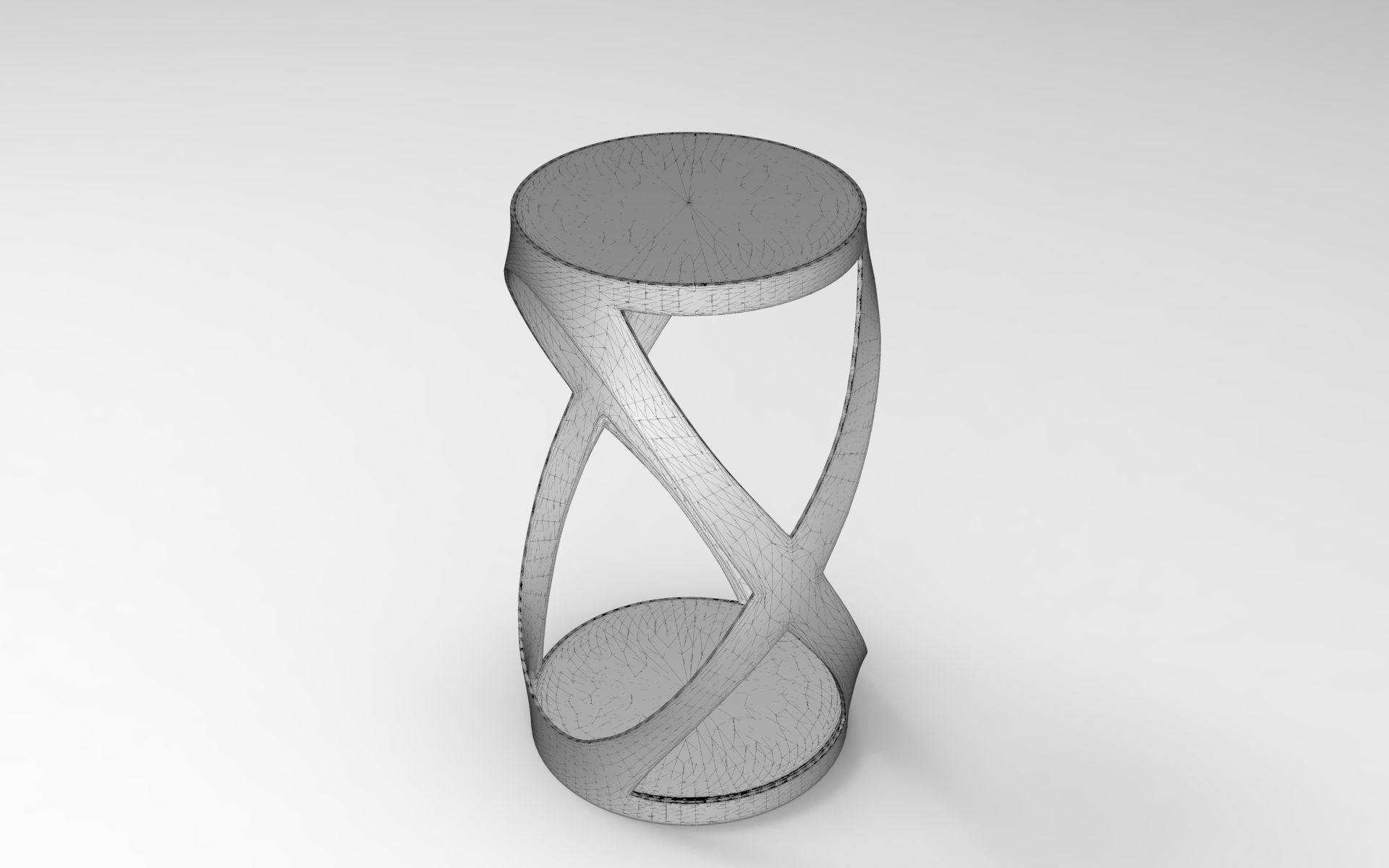 Hourglass Side Table Low-poly 3D model_5
