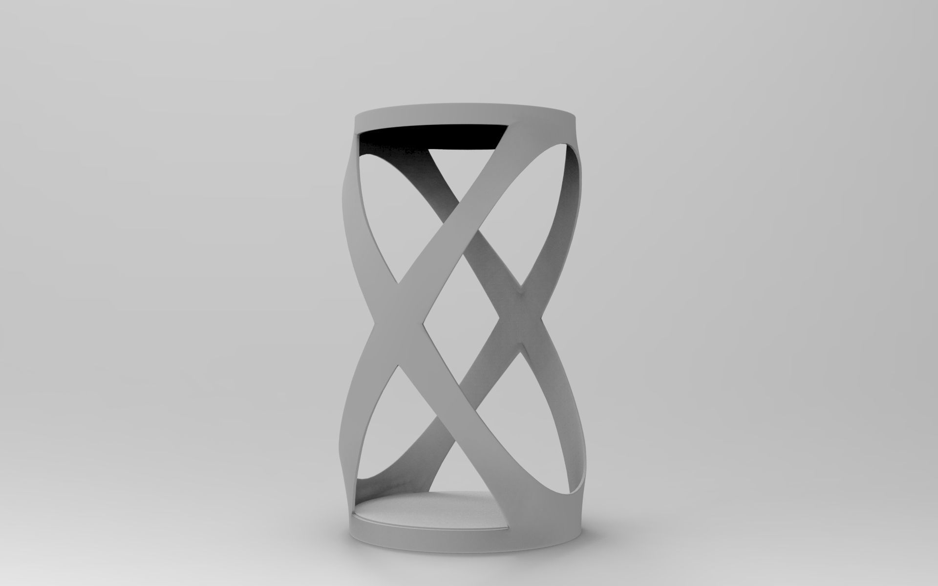Hourglass Side Table Low-poly 3D model_8