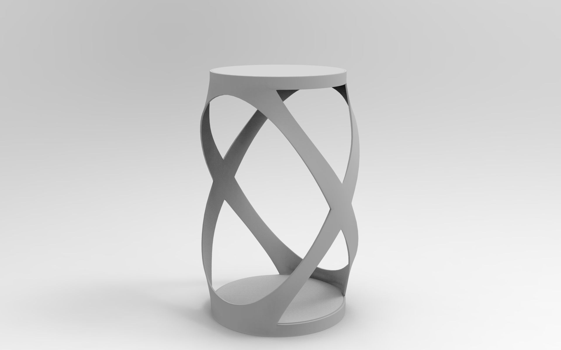 Hourglass Side Table Low-poly 3D model_7