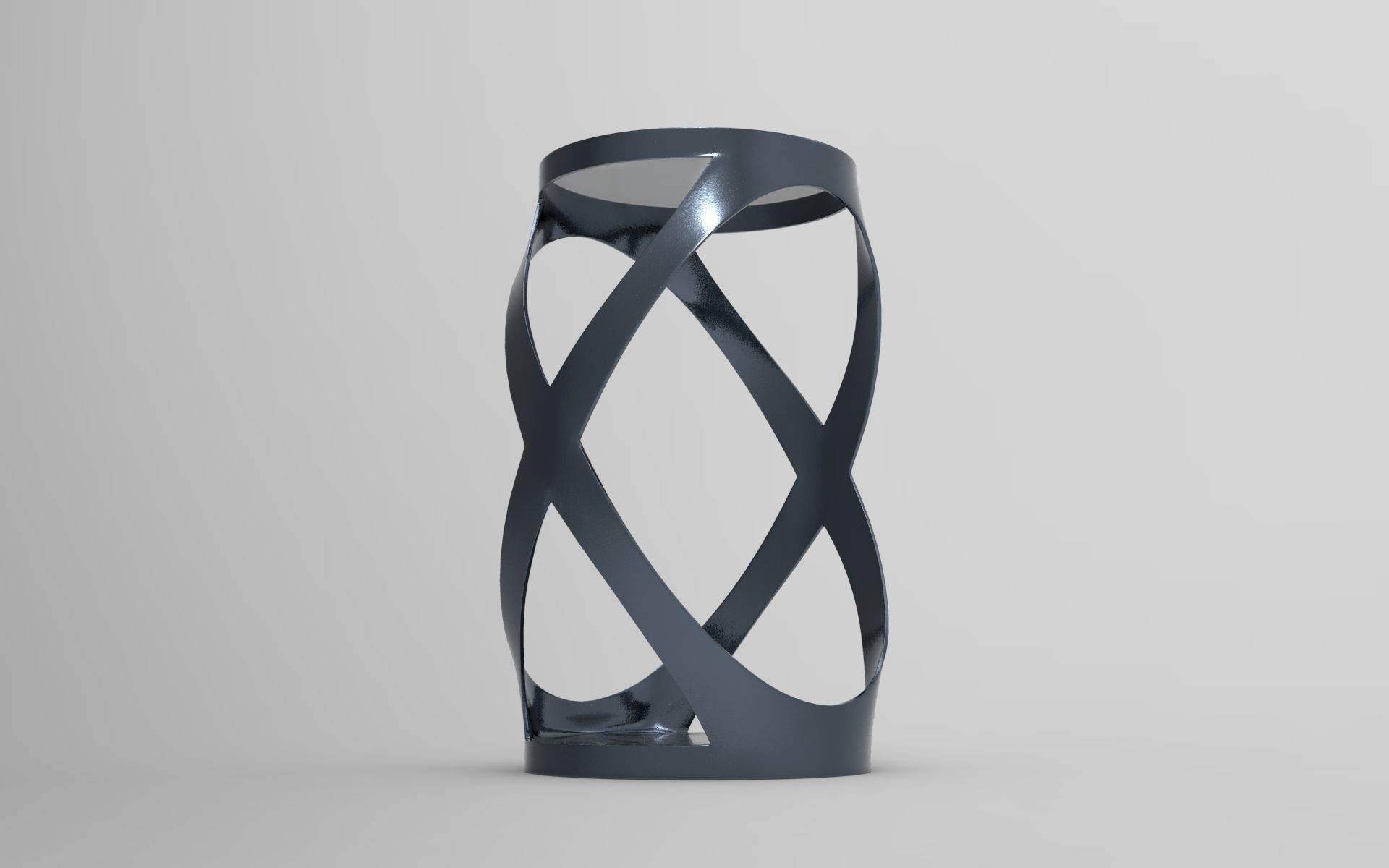 Hourglass Side Table Low-poly 3D model_1