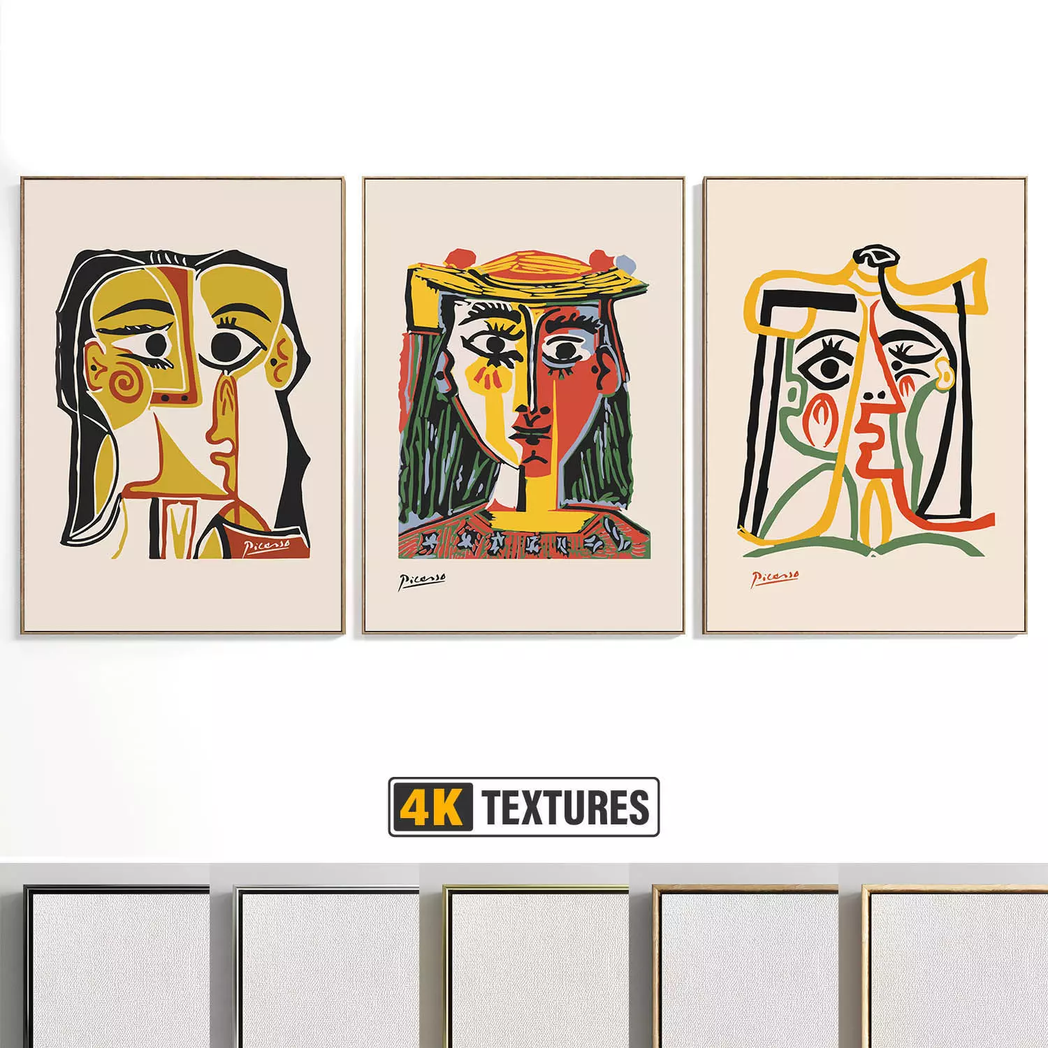 Abstract Painting Set of 3 pieces - No 22 Low-poly 3D model_0