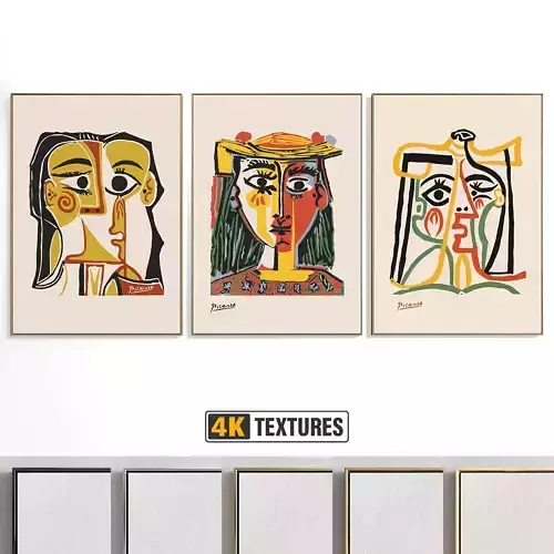 Abstract Painting Set of 3 pieces - No 22 Low-poly 3D model