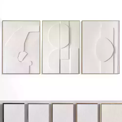Abstract Painting Set of 3 pieces - No 19 Low-poly 3D model