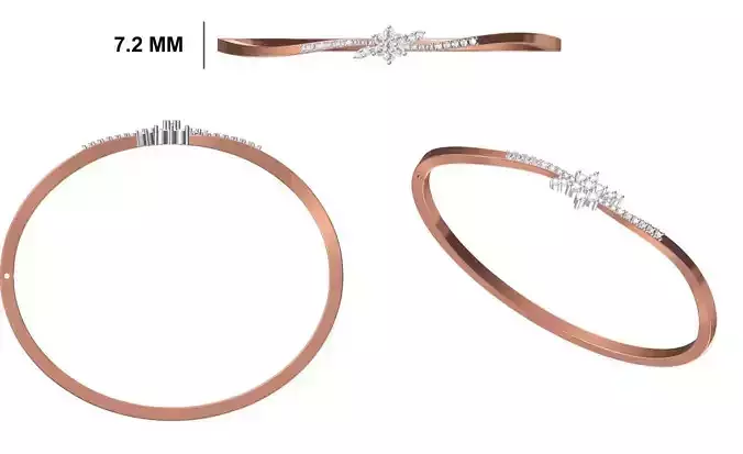 Women Bangle Bracelet STL JCD Details