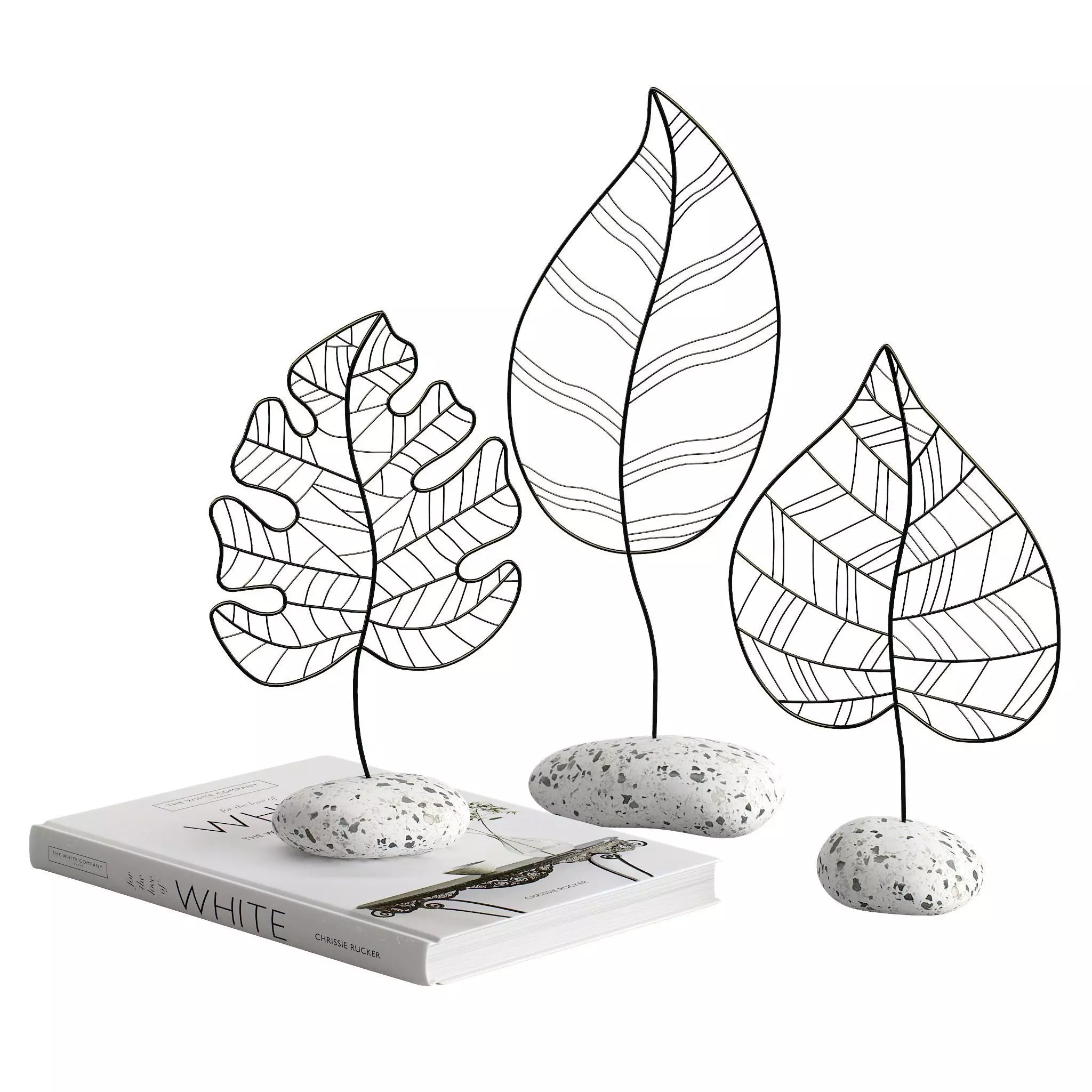 Decor Wire Leaves Set 2 3D model