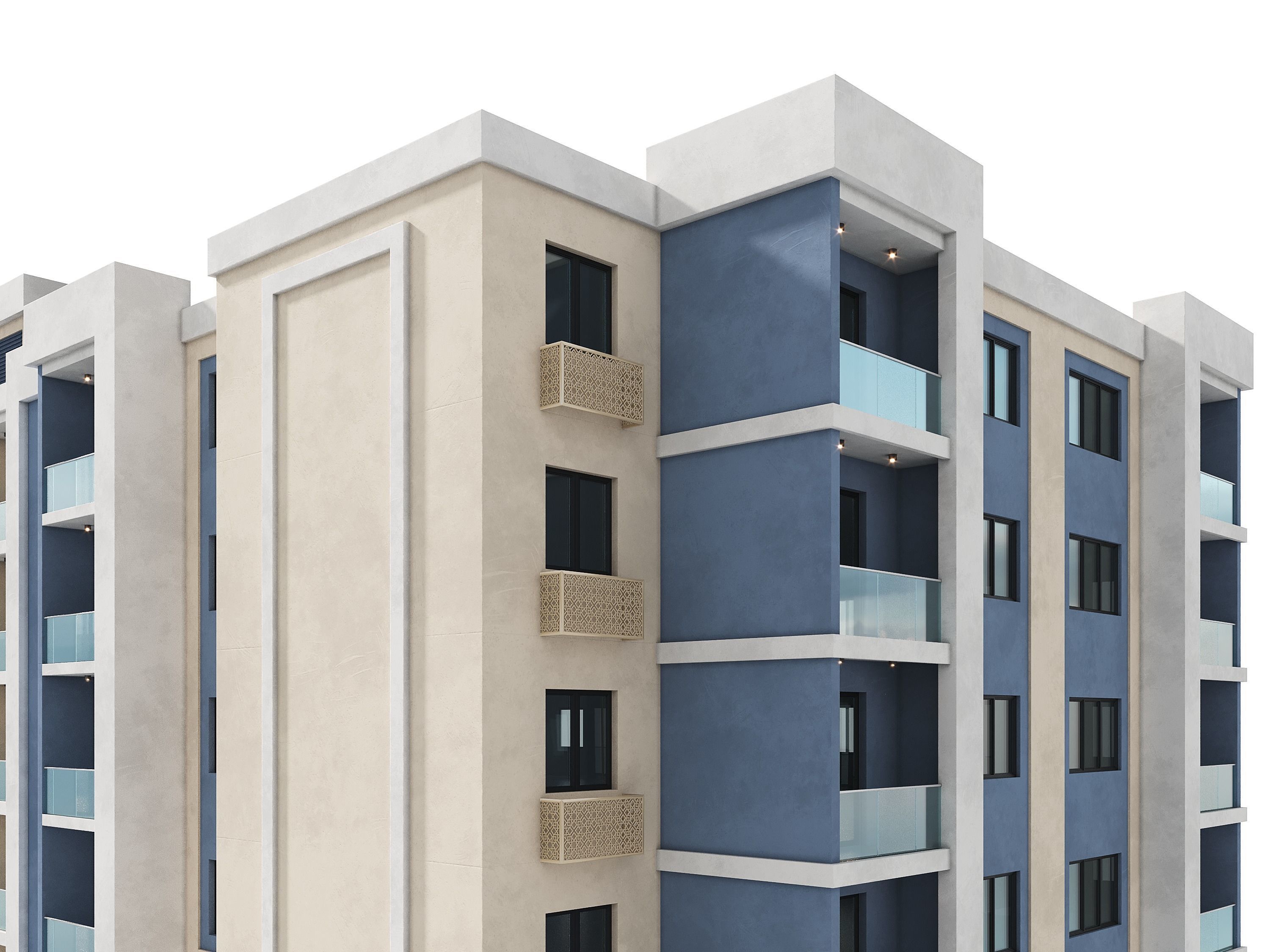 Residential Building 002 3D model_3