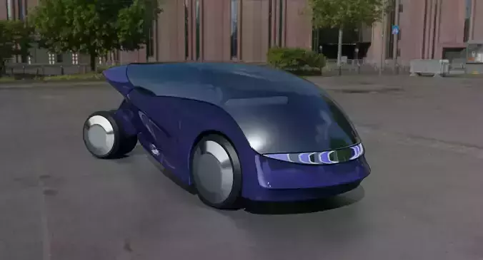 Futuristic Autonomic Vehicle Concept Car
