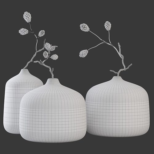 Decor  Vases Set 9 3D model 2