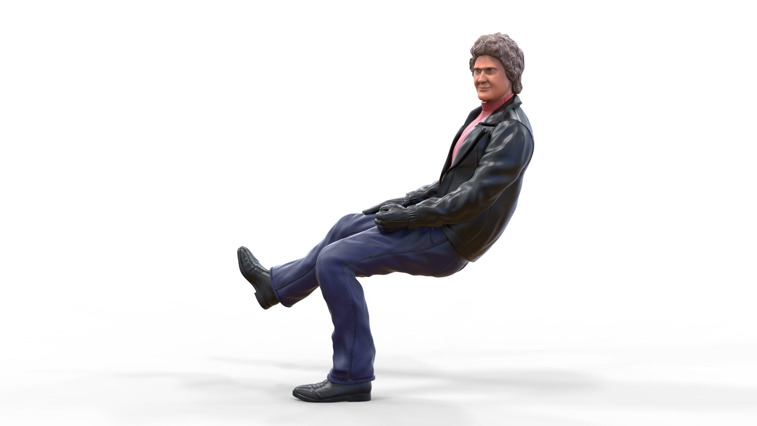 N2 Michael Knight Sitting pose 3D print model_24