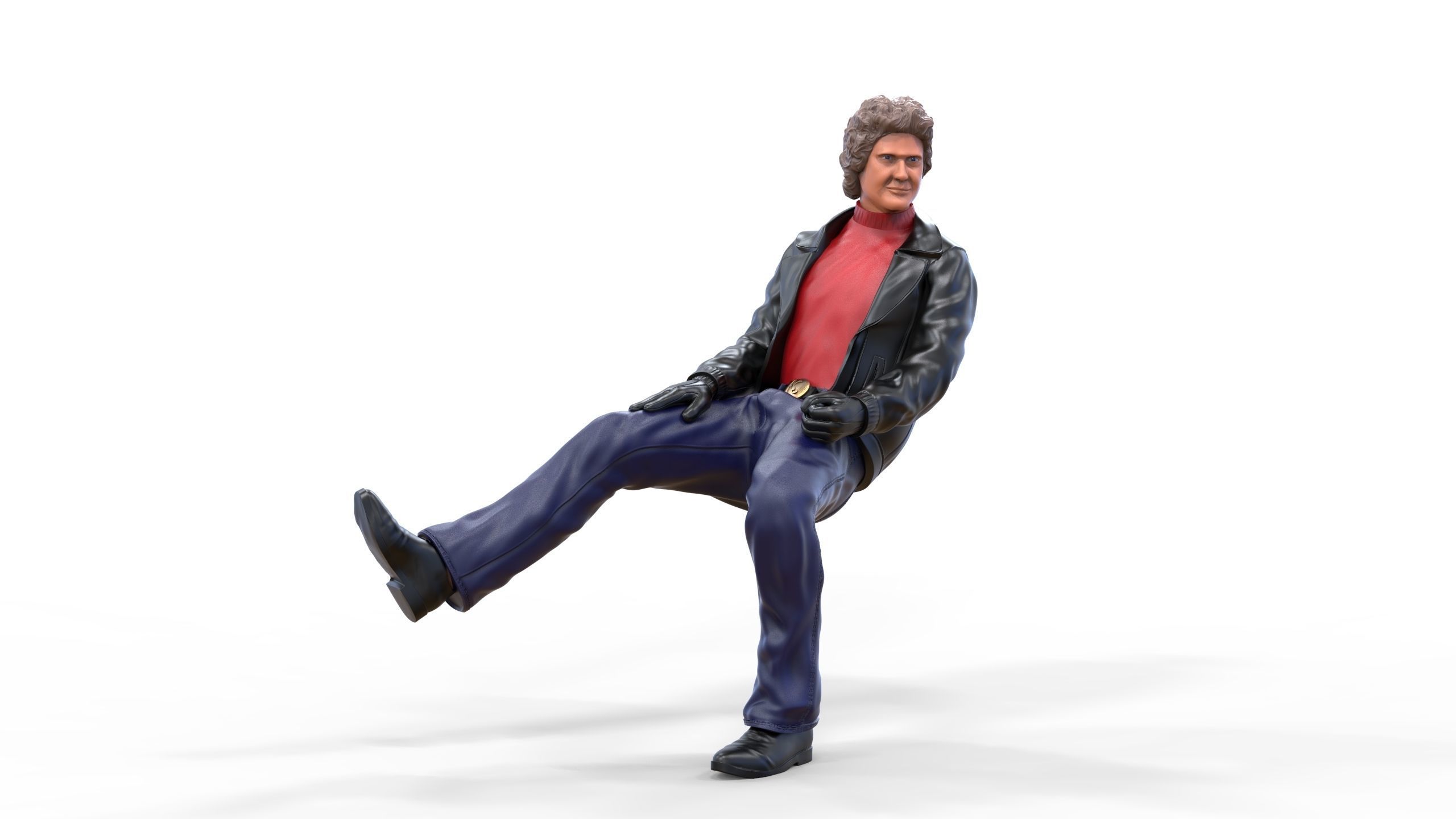N2 Michael Knight Sitting pose 3D print model_21