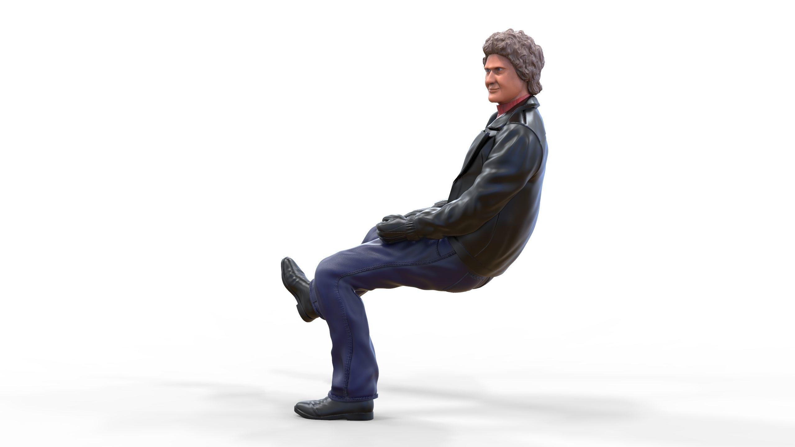 N2 Michael Knight Sitting pose 3D print model_26