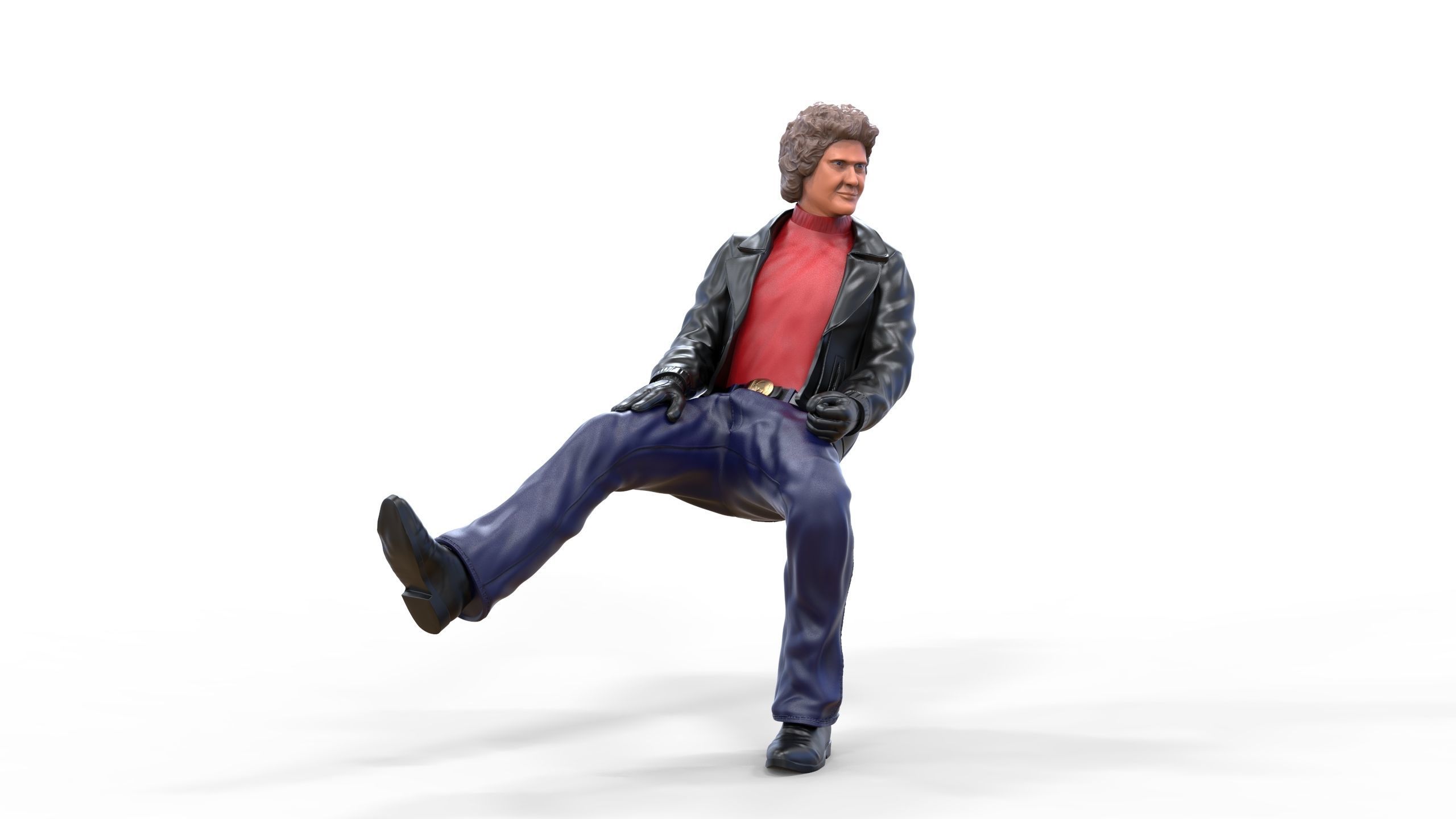 N2 Michael Knight Sitting pose 3D print model_18