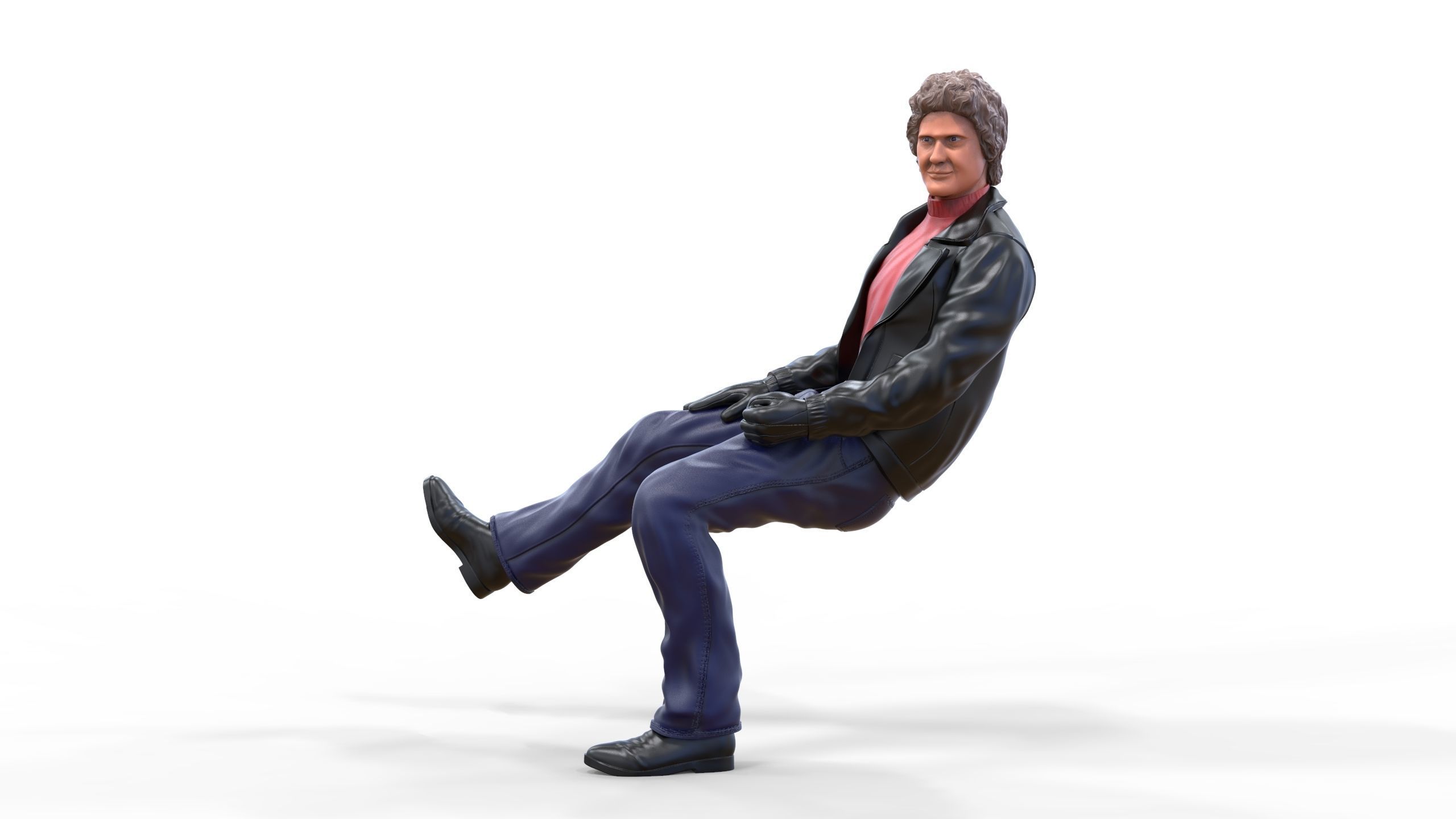 N2 Michael Knight Sitting pose 3D print model_23