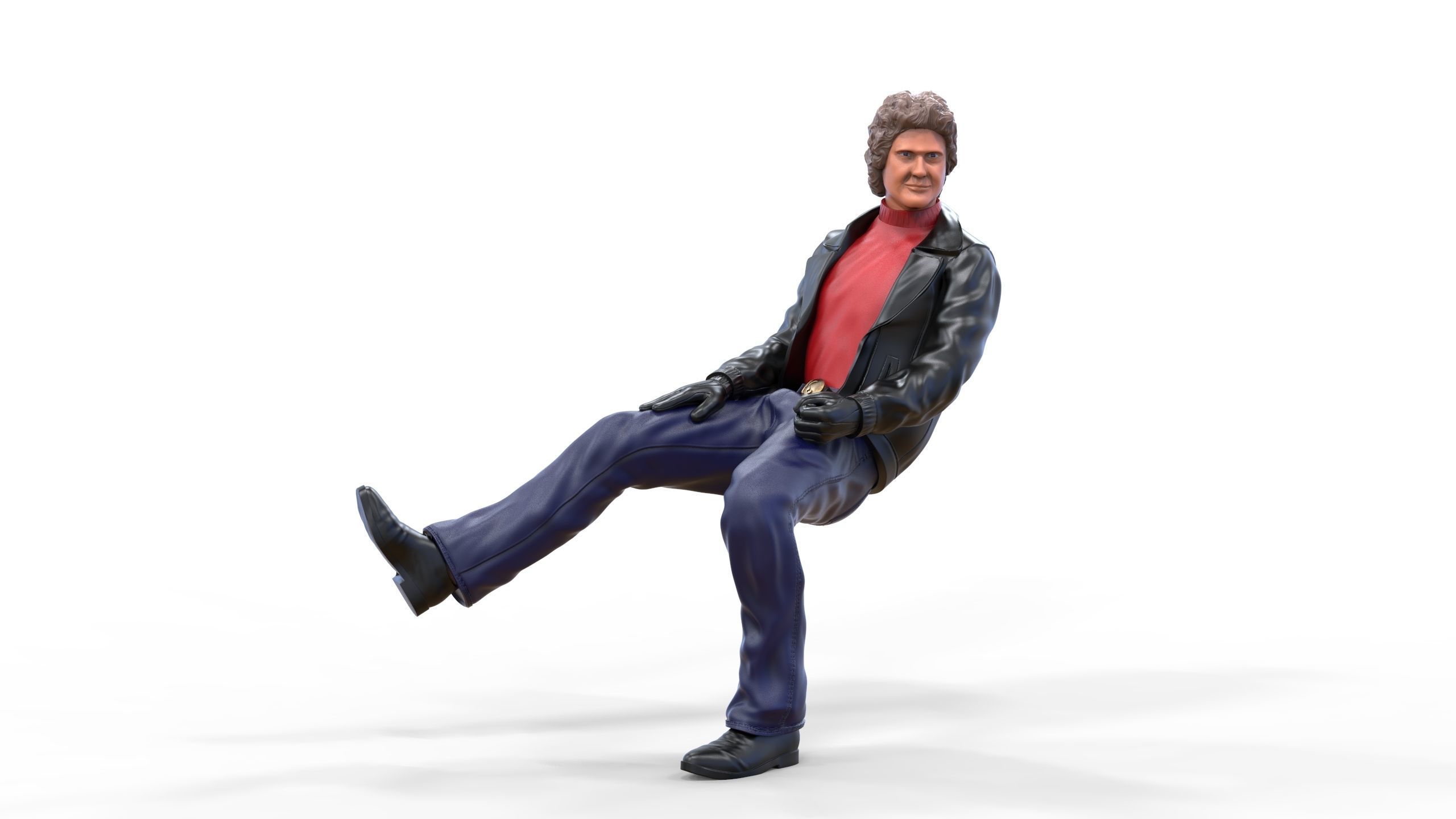 N2 Michael Knight Sitting pose 3D print model_30