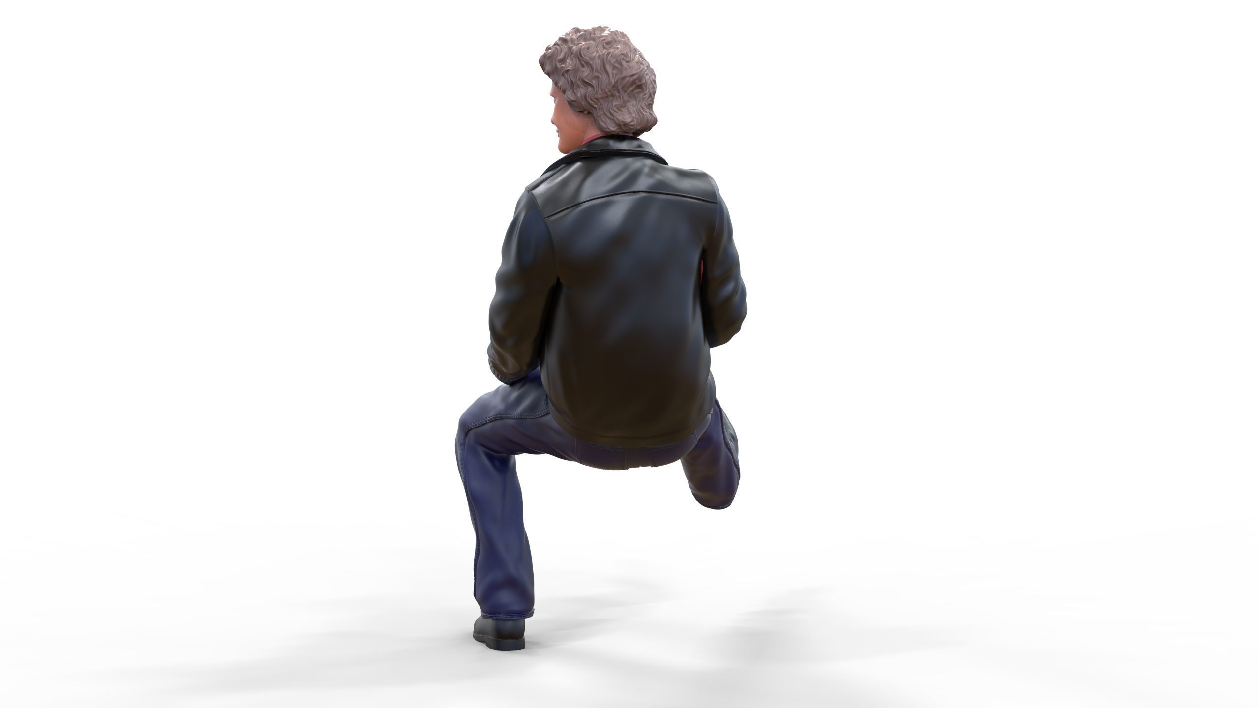N2 Michael Knight Sitting pose 3D print model_36