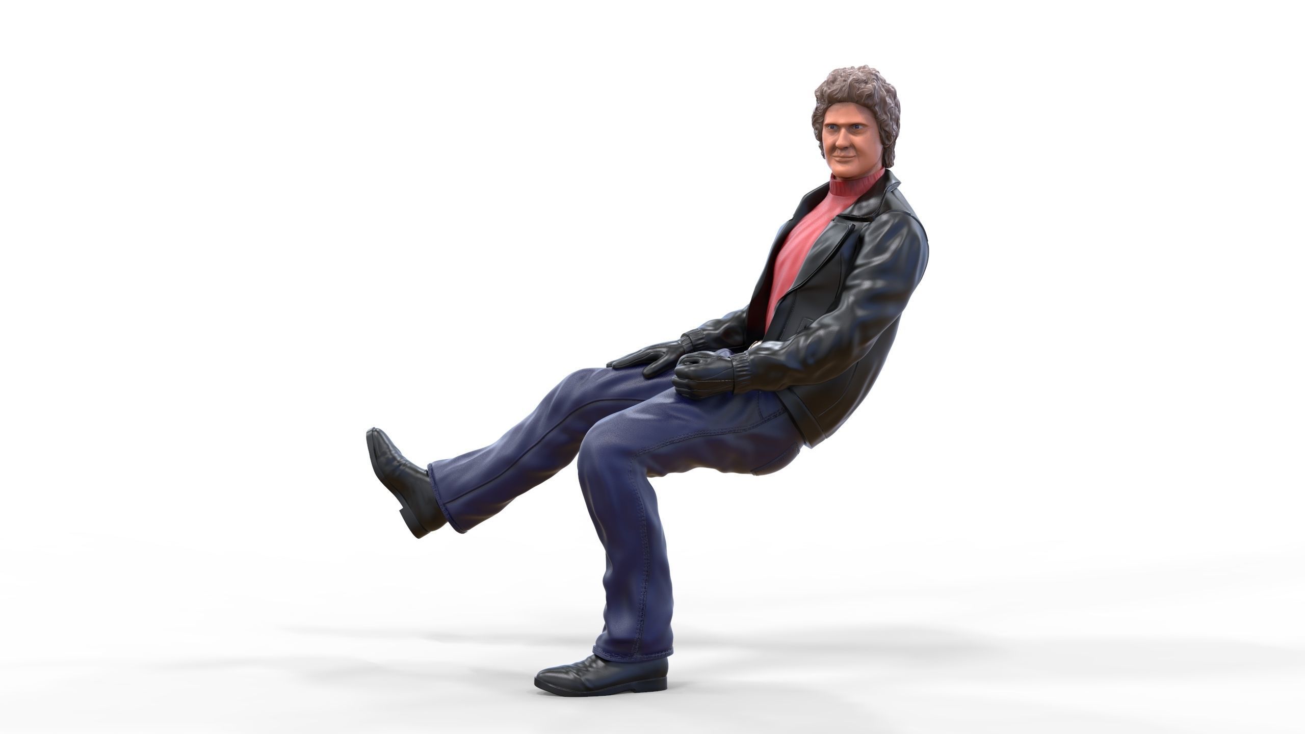 N2 Michael Knight Sitting pose 3D print model_22