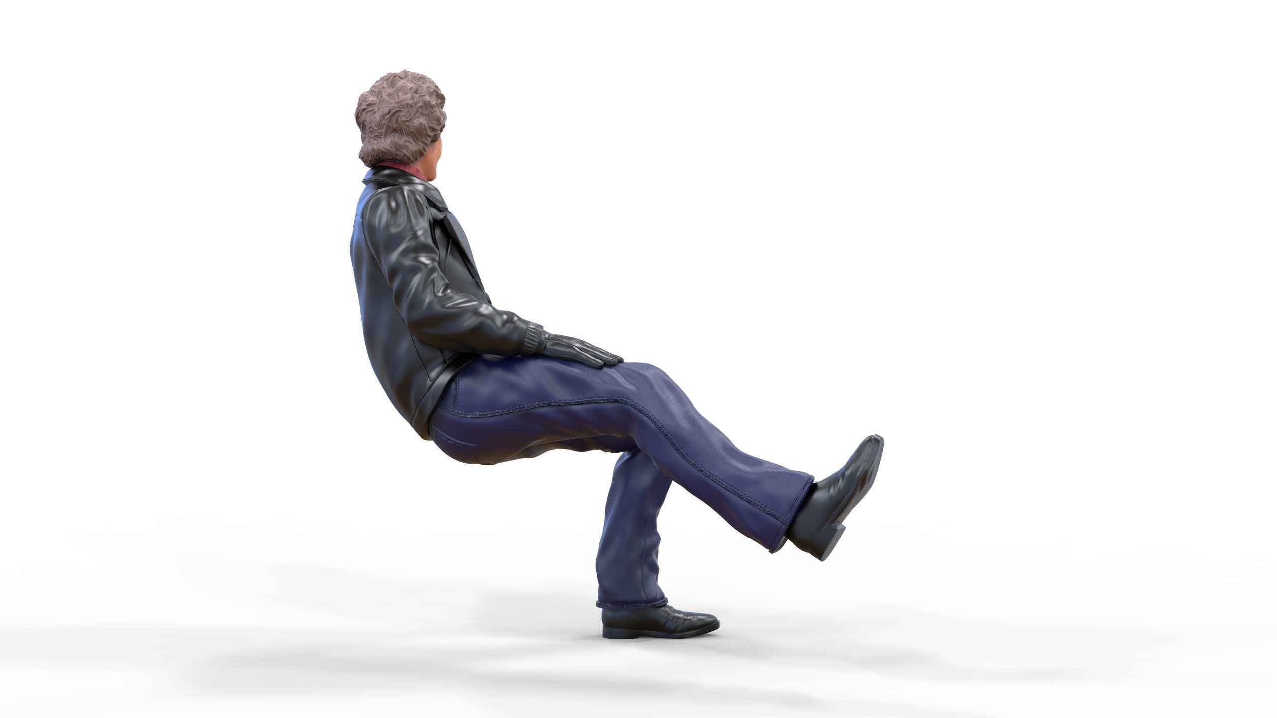N2 Michael Knight Sitting pose 3D print model_51