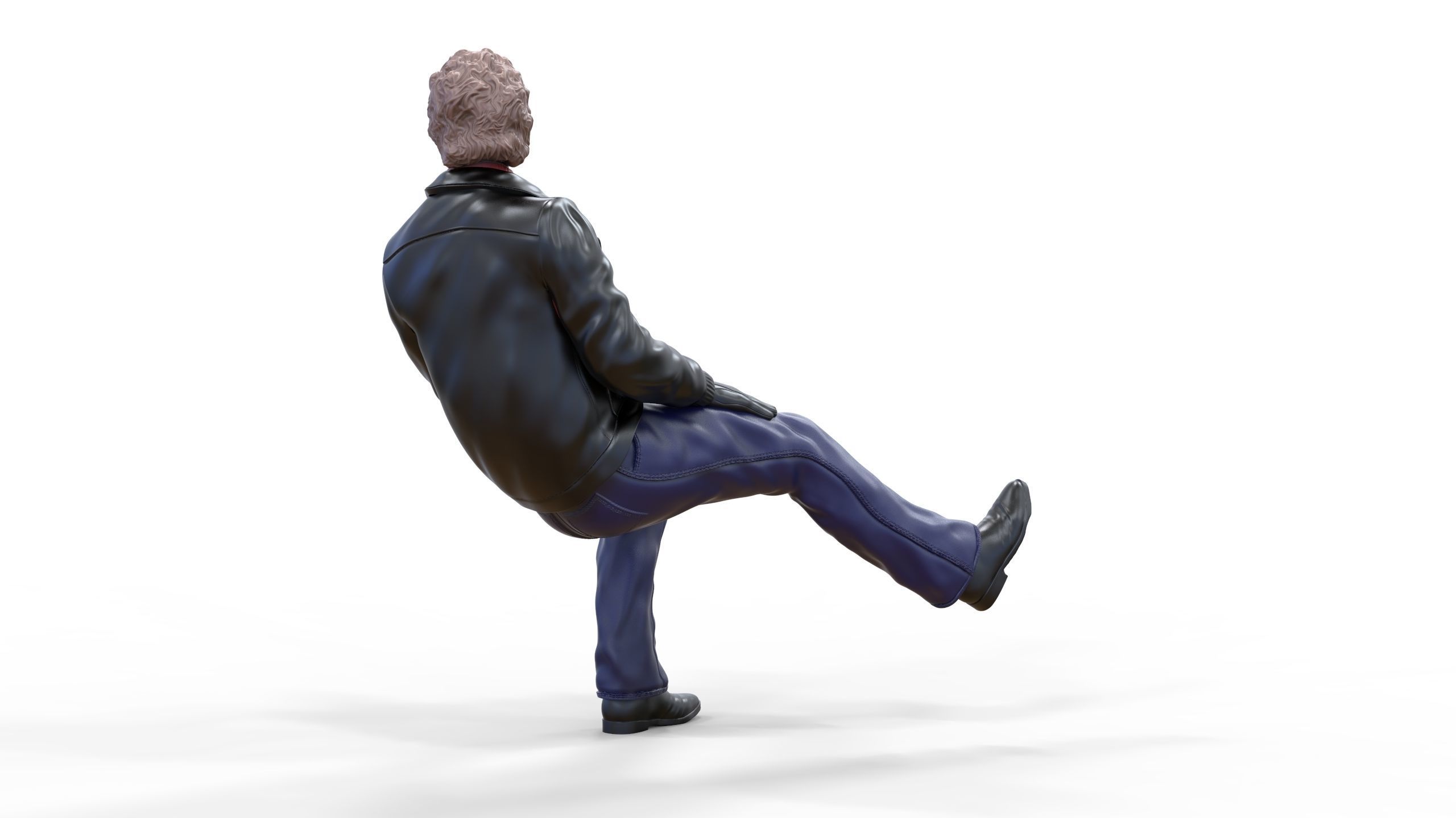 N2 Michael Knight Sitting pose 3D print model_44