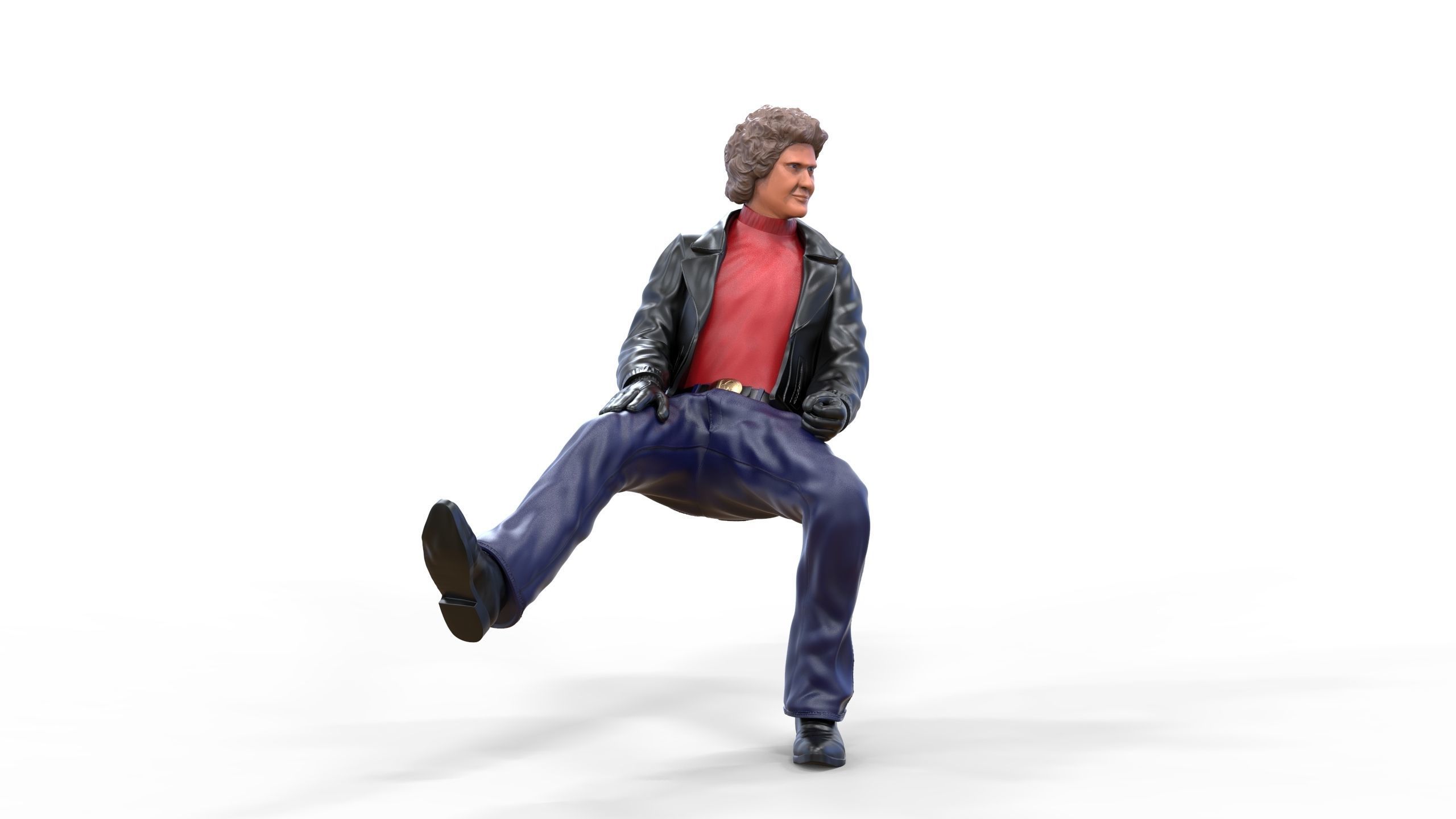 N2 Michael Knight Sitting pose 3D print model_16