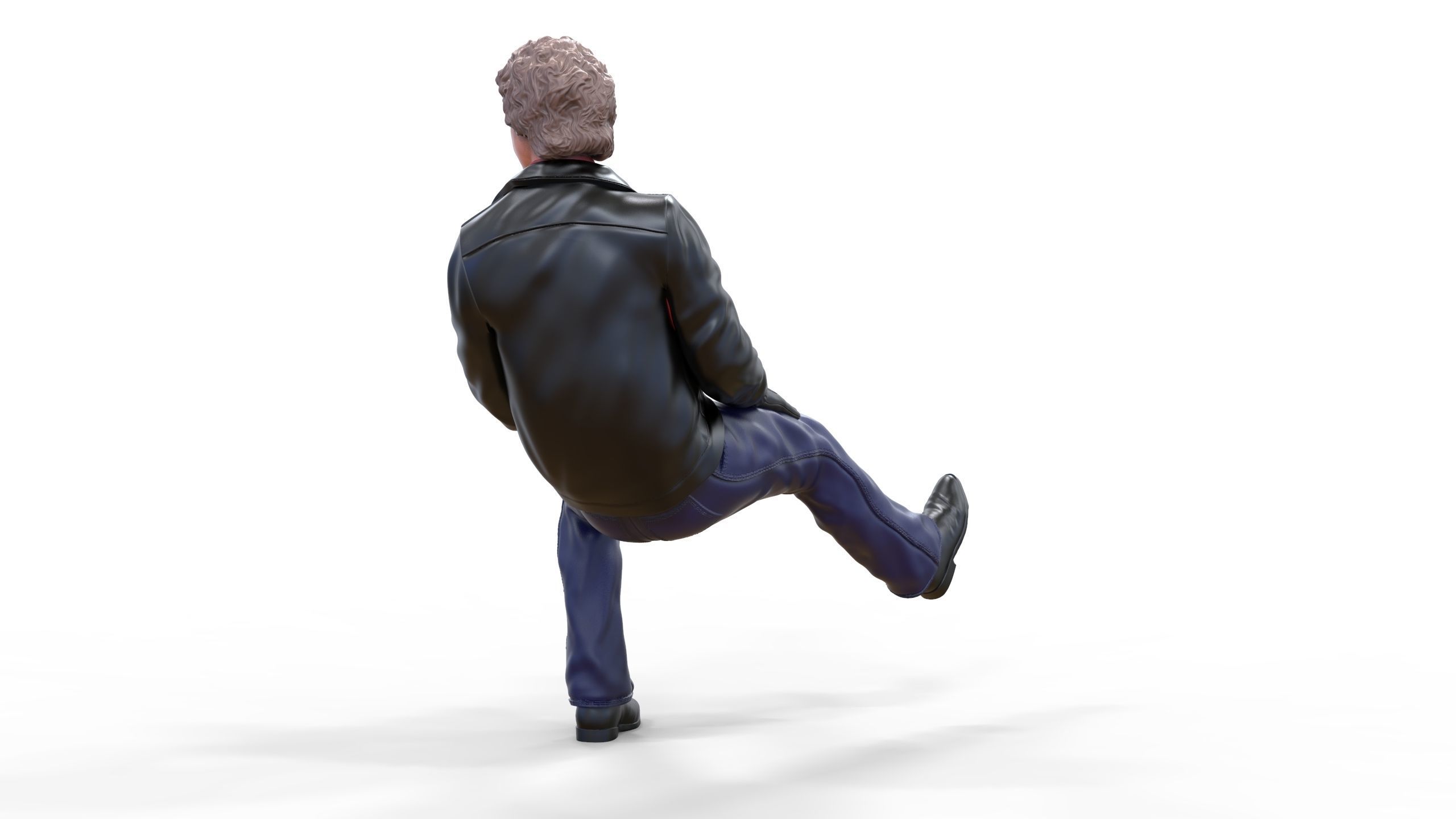 N2 Michael Knight Sitting pose 3D print model_41
