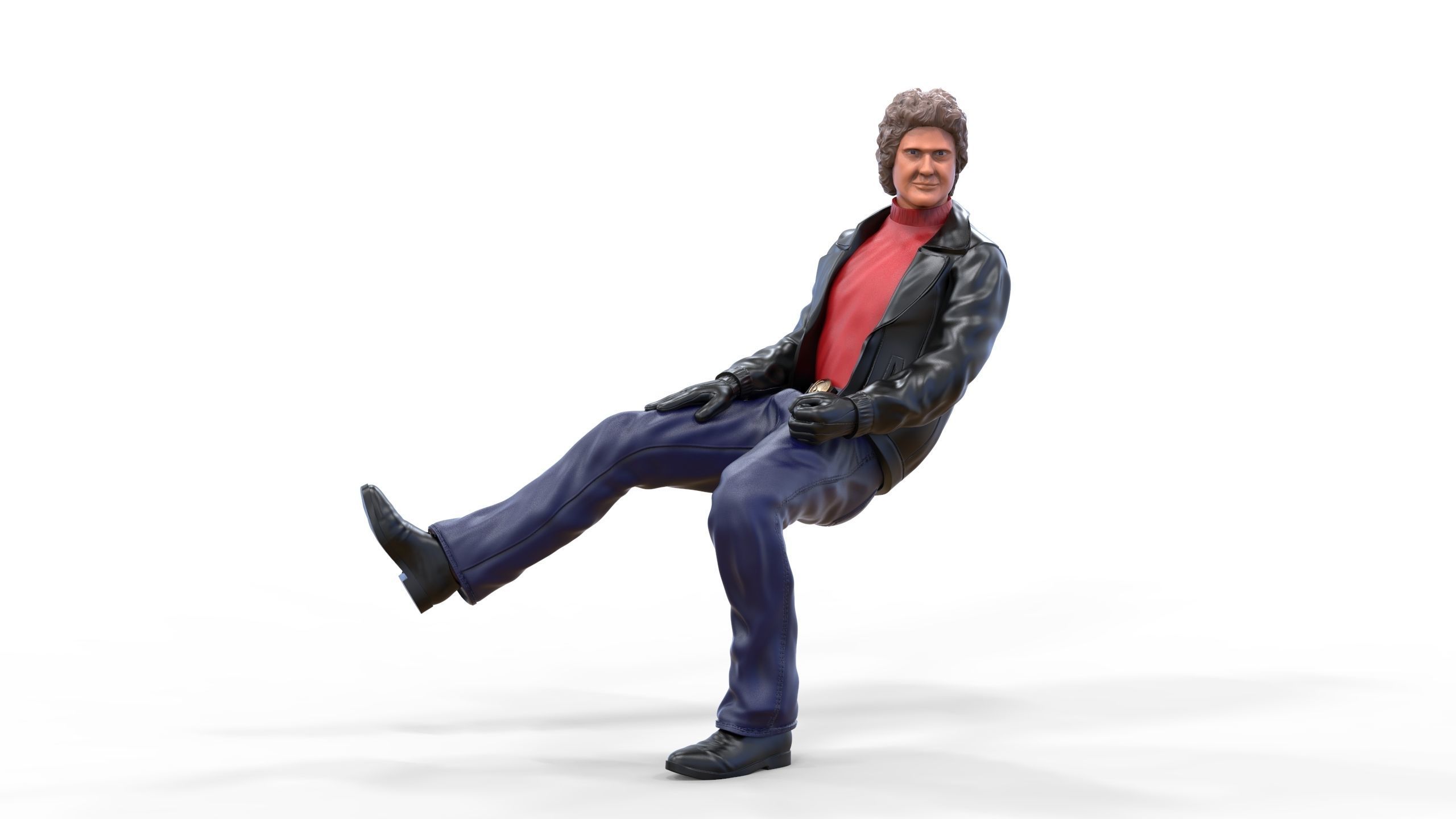 N2 Michael Knight Sitting pose 3D print model_38