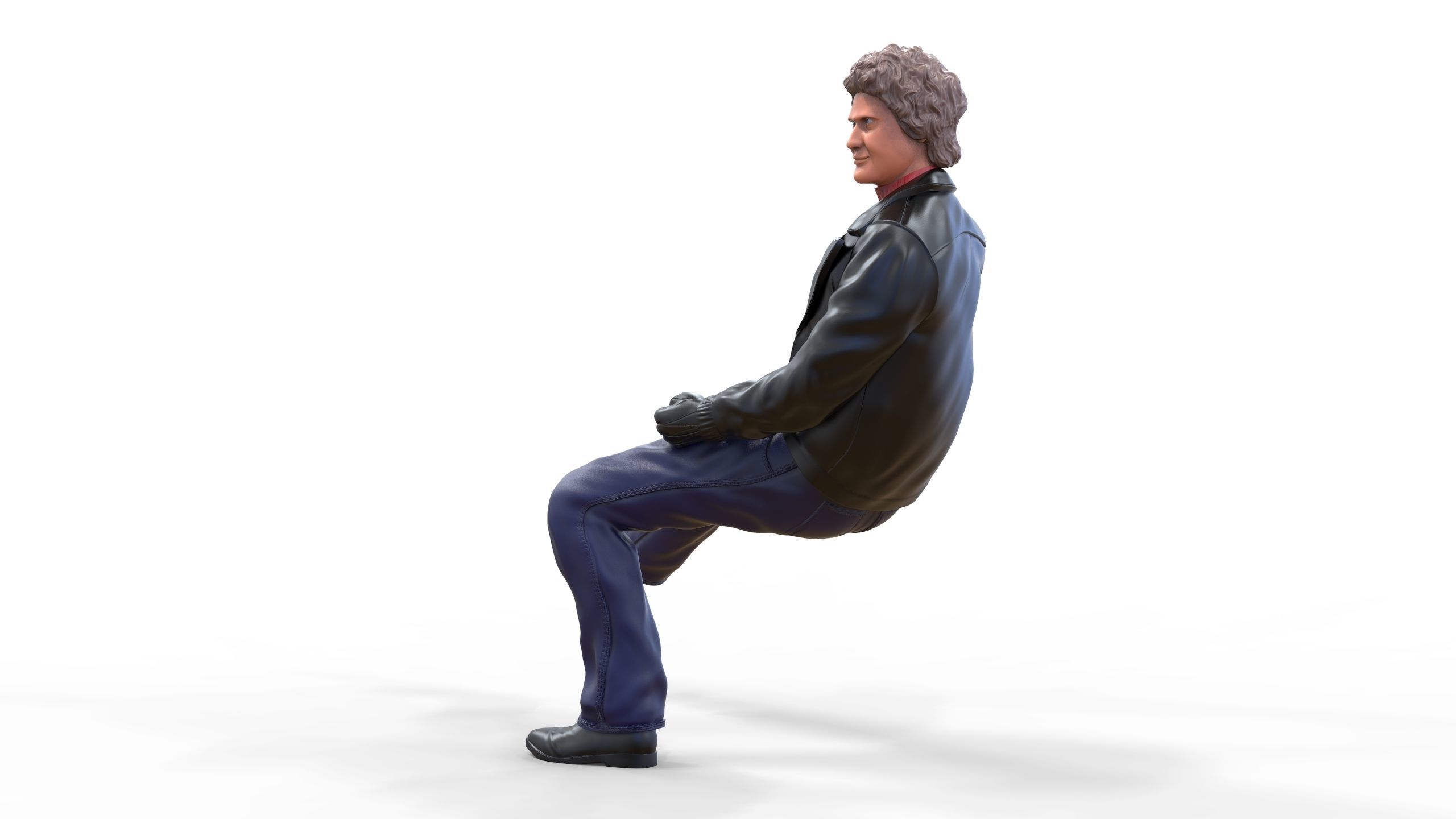 N2 Michael Knight Sitting pose 3D print model_28