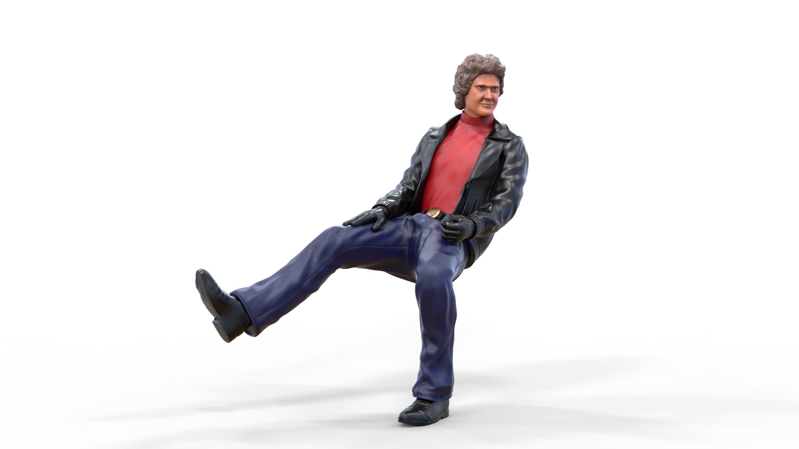 N2 Michael Knight Sitting pose 3D print model_20