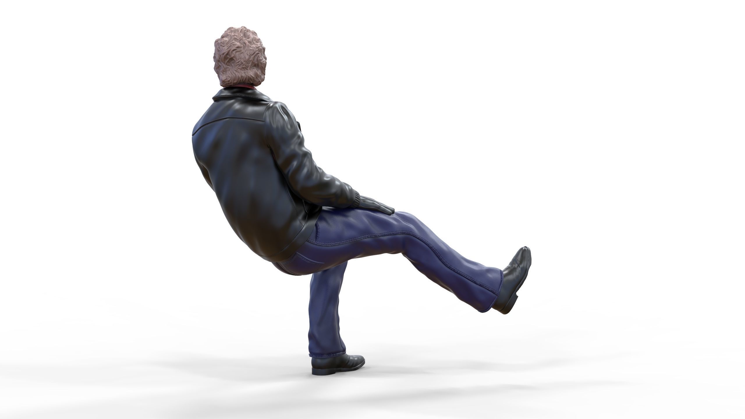 N2 Michael Knight Sitting pose 3D print model_45