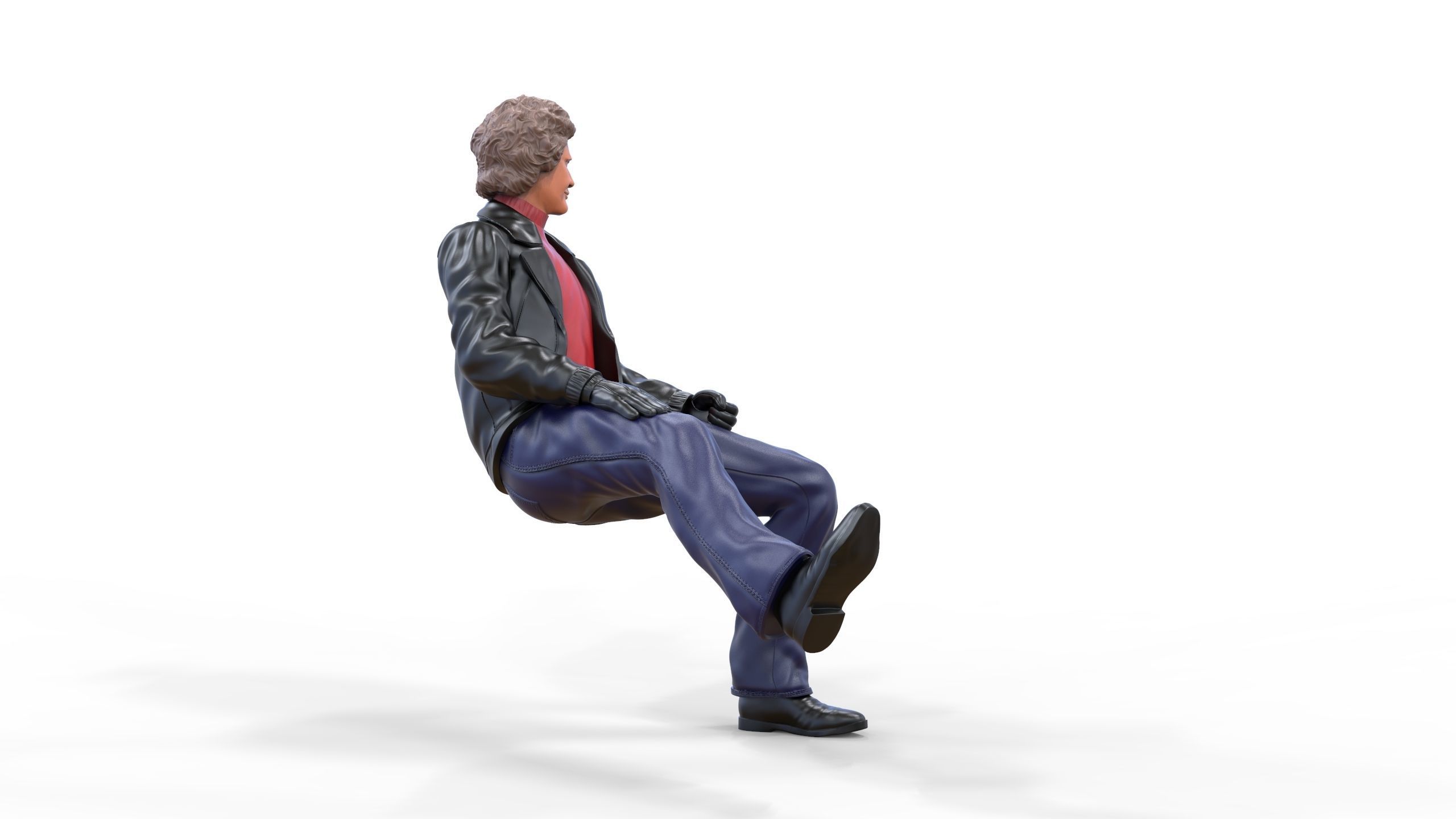 N2 Michael Knight Sitting pose 3D print model_6