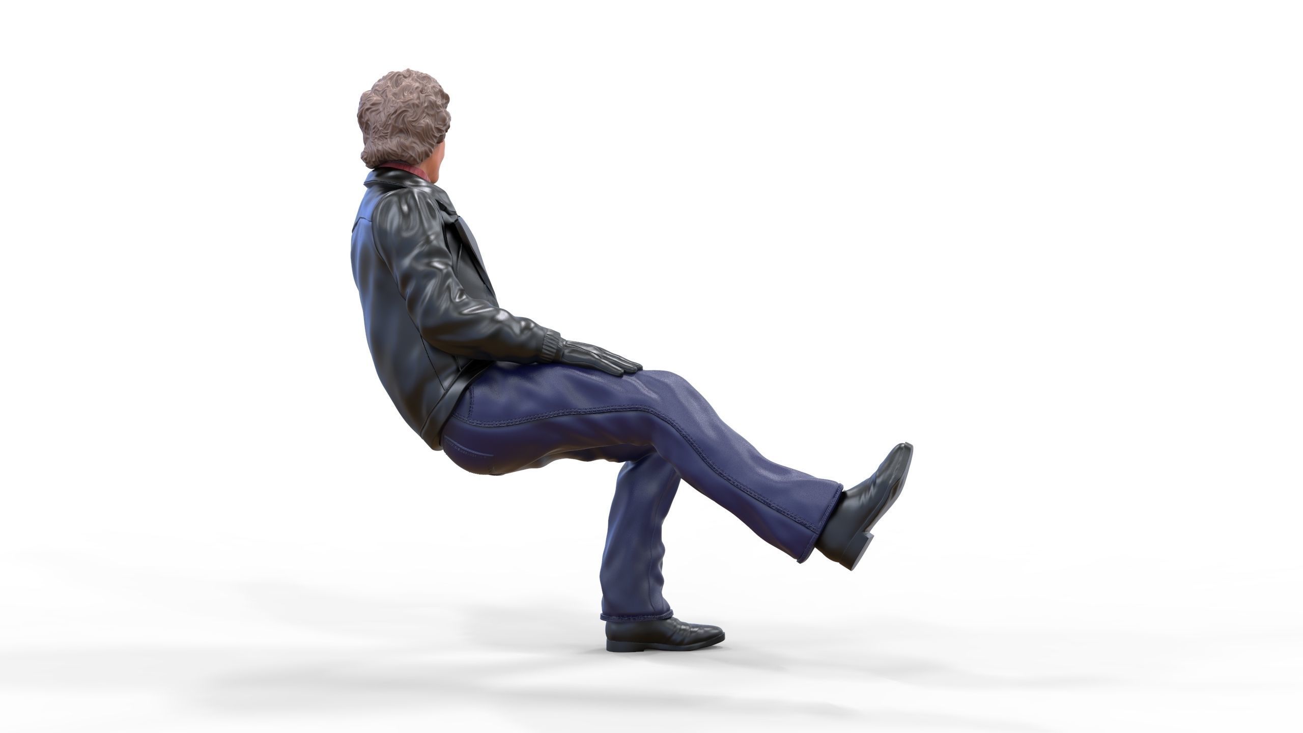N2 Michael Knight Sitting pose 3D print model_50