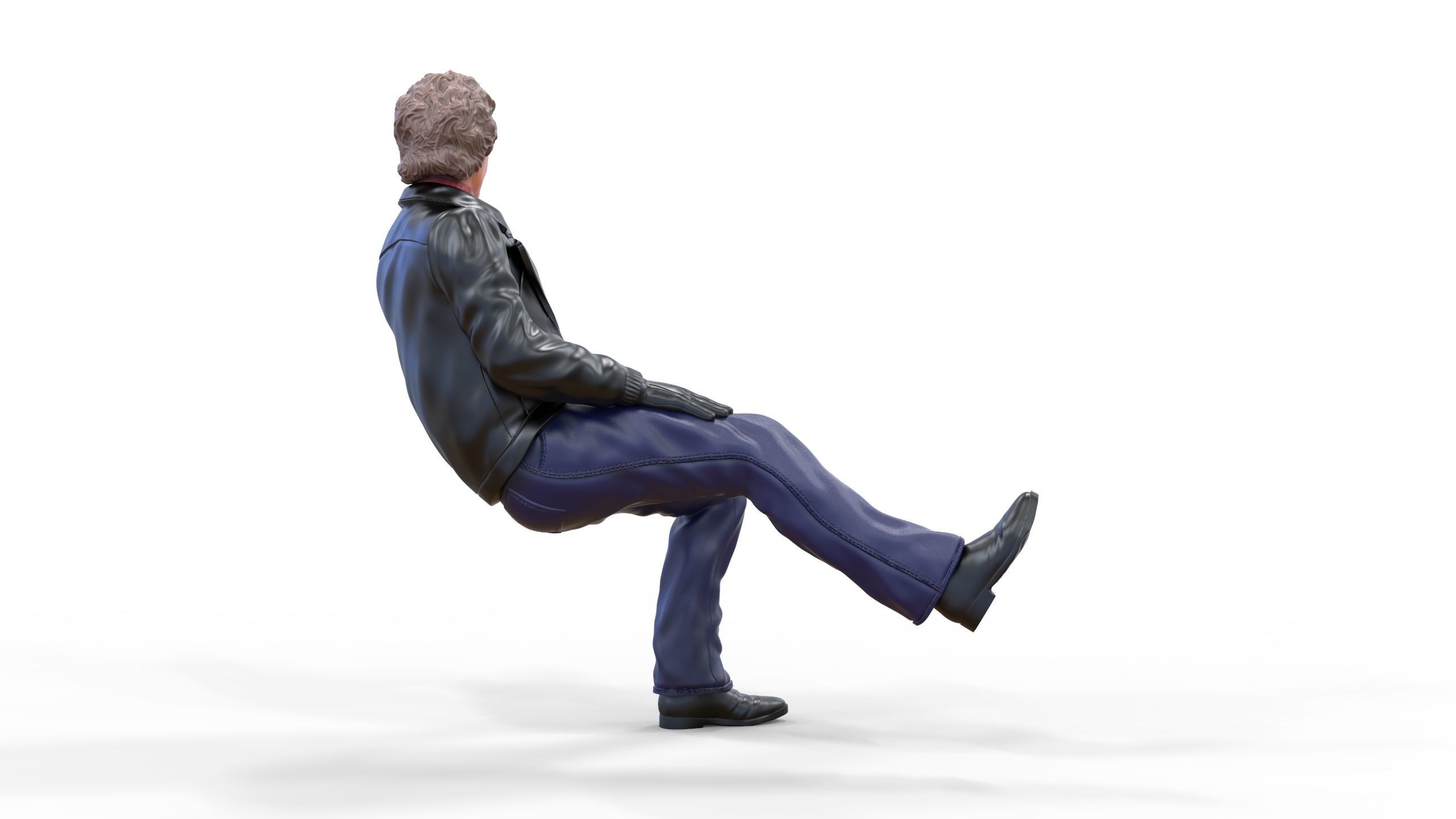 N2 Michael Knight Sitting pose 3D print model_49