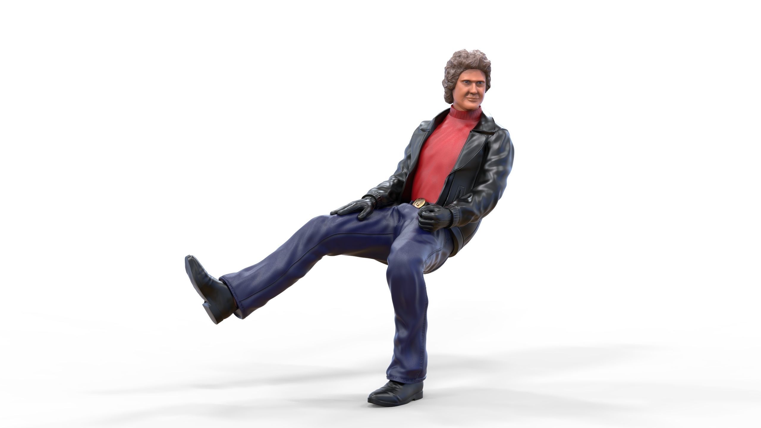 N2 Michael Knight Sitting pose 3D print model_1