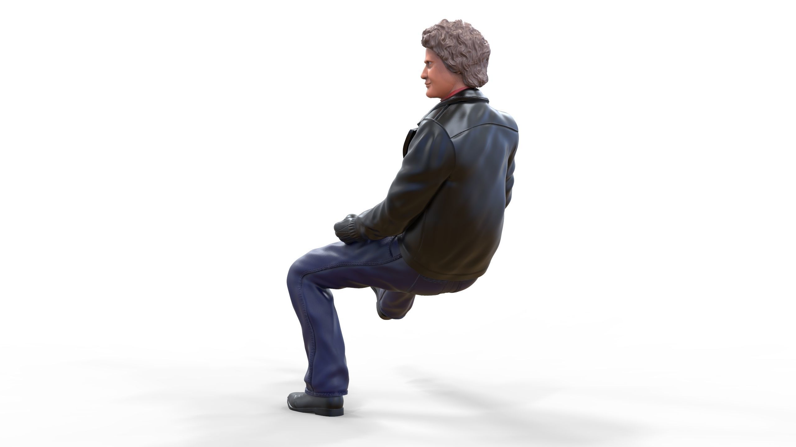 N2 Michael Knight Sitting pose 3D print model_32