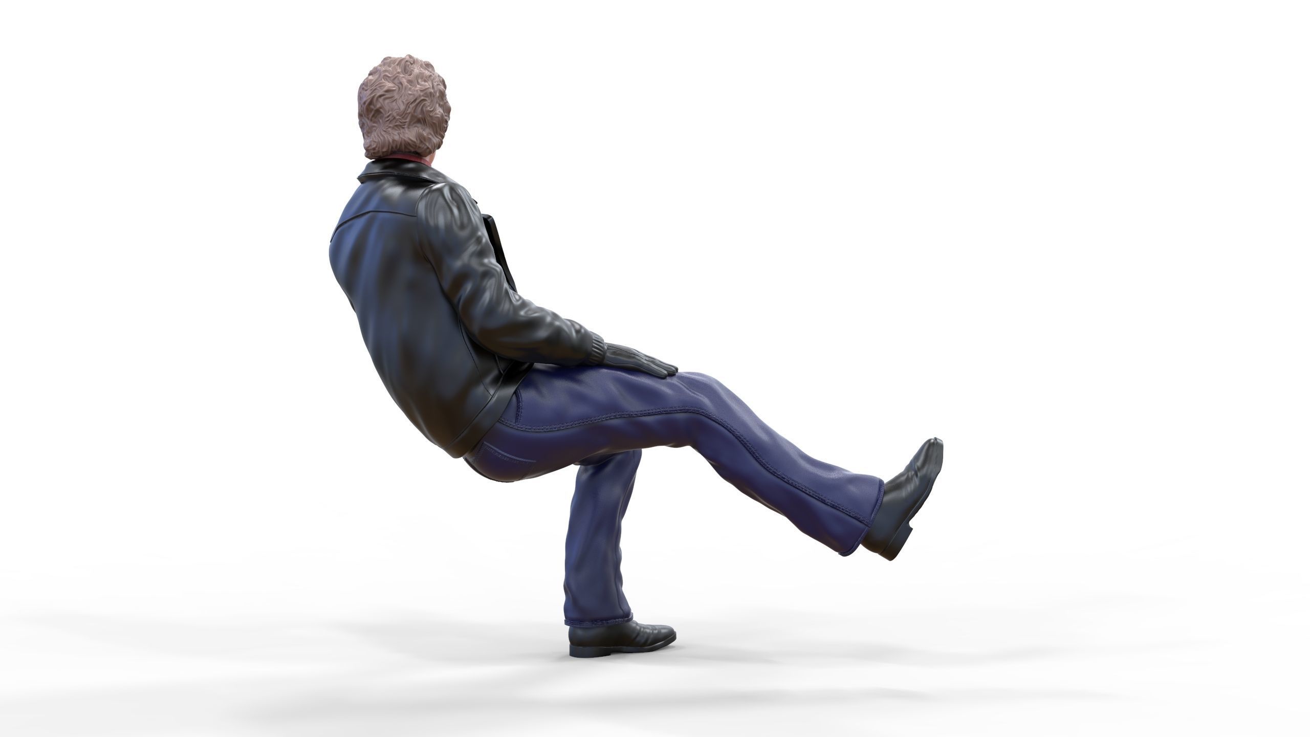 N2 Michael Knight Sitting pose 3D print model_47