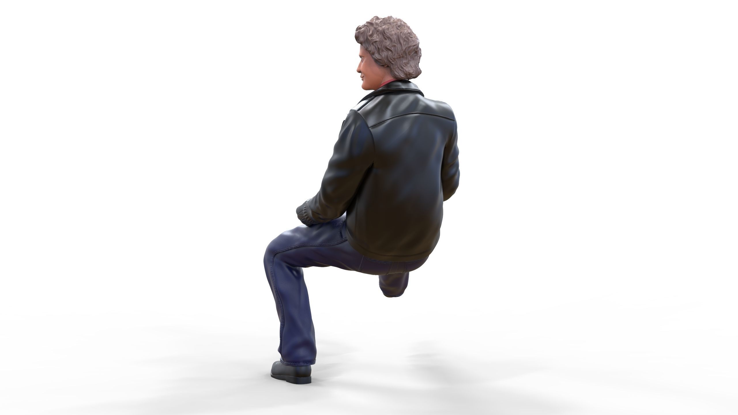 N2 Michael Knight Sitting pose 3D print model_34