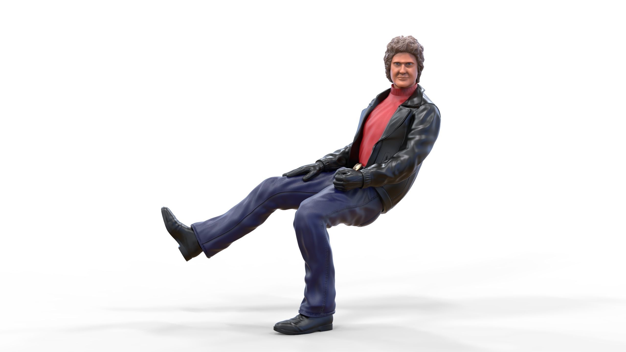 N2 Michael Knight Sitting pose 3D print model_2