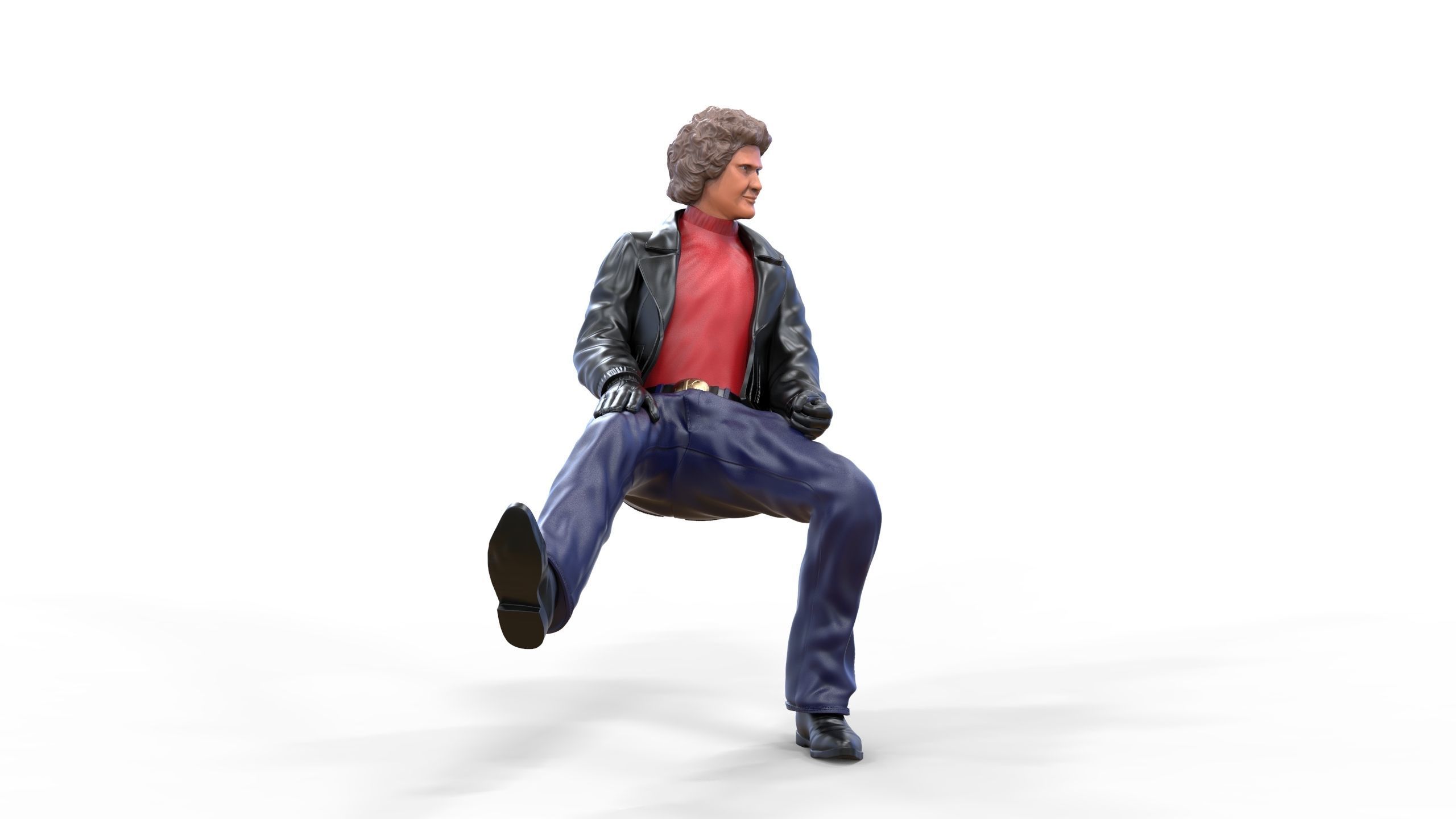 N2 Michael Knight Sitting pose 3D print model_14