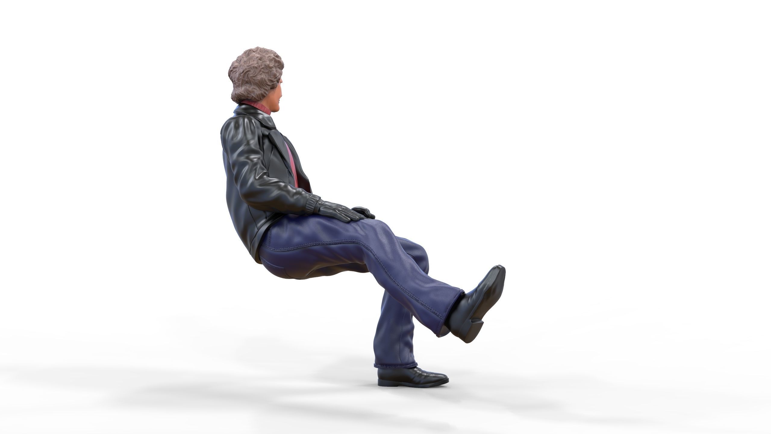 N2 Michael Knight Sitting pose 3D print model_4