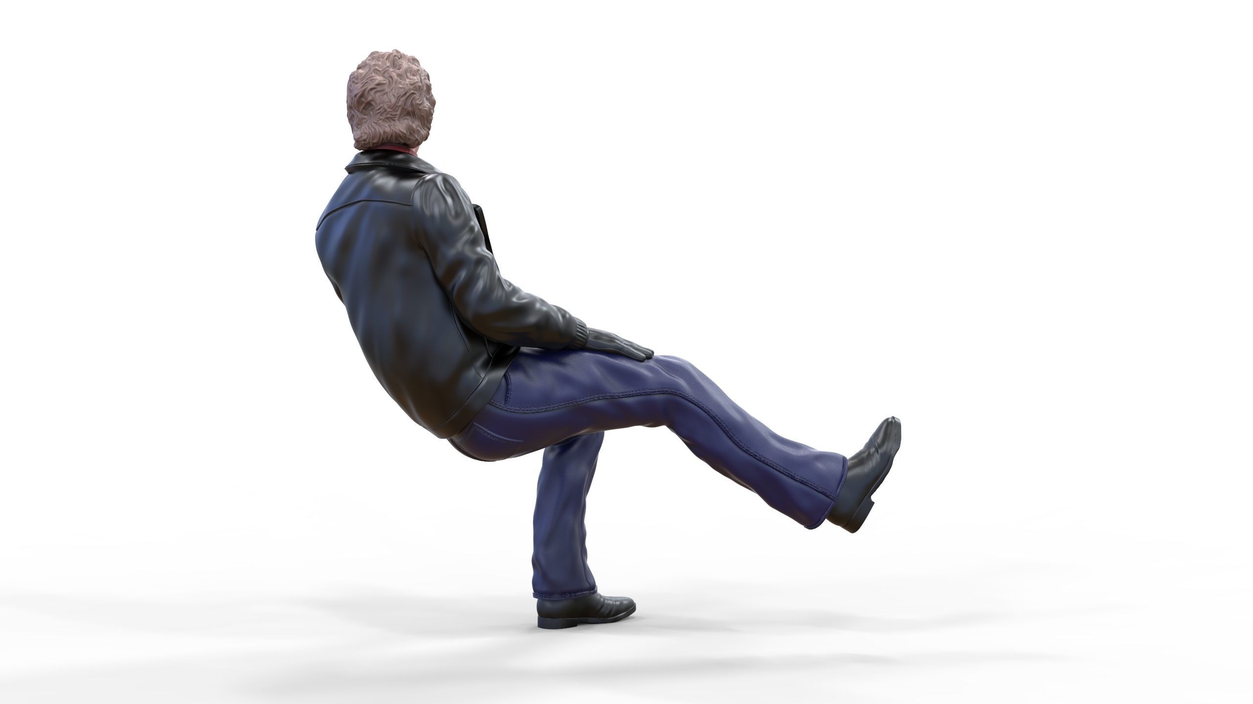 N2 Michael Knight Sitting pose 3D print model_46