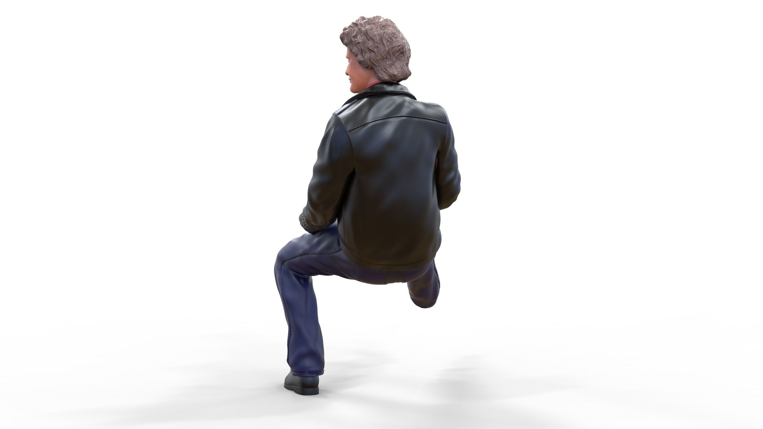 N2 Michael Knight Sitting pose 3D print model_35