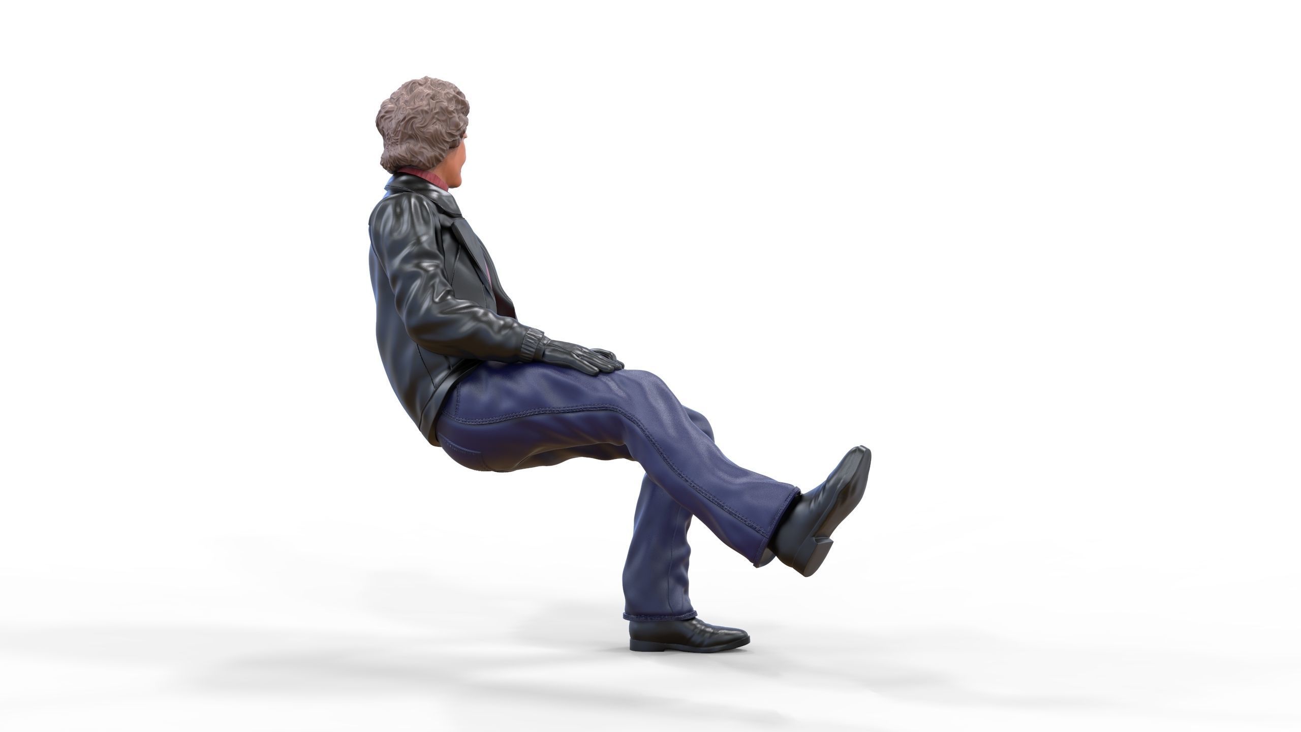 N2 Michael Knight Sitting pose 3D print model_3