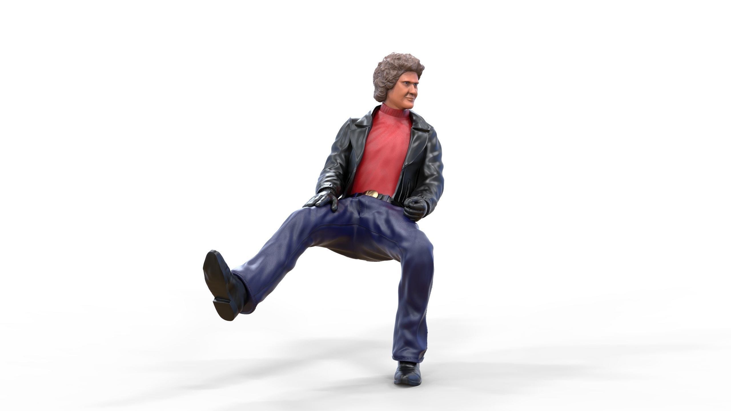 N2 Michael Knight Sitting pose 3D print model_17