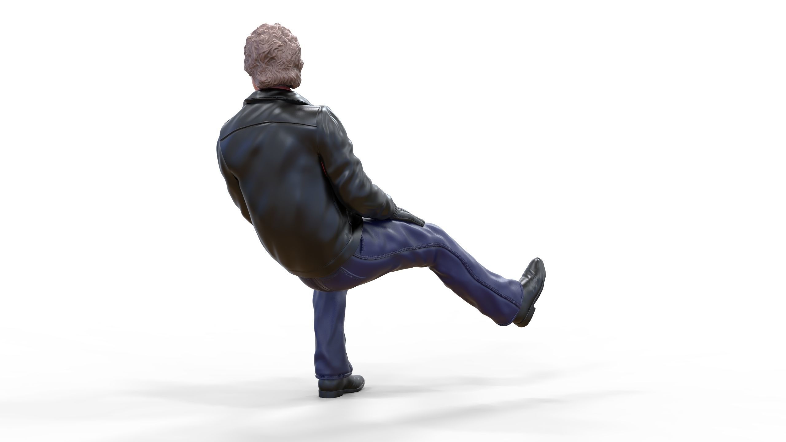 N2 Michael Knight Sitting pose 3D print model_43