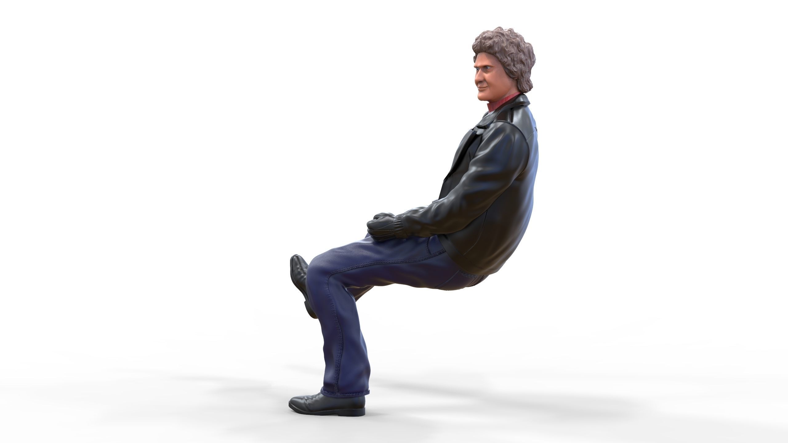 N2 Michael Knight Sitting pose 3D print model_27